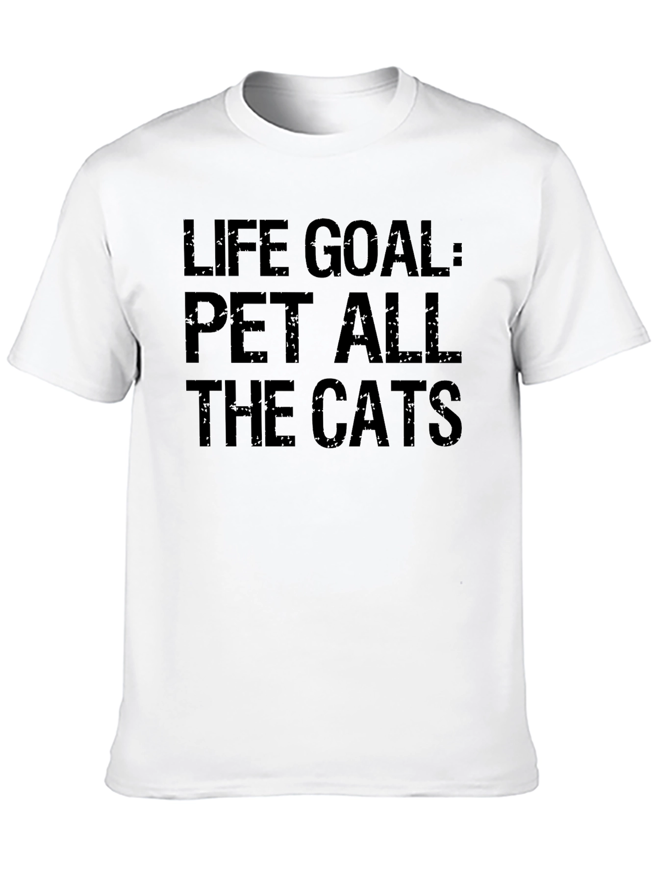 Black Life Goal: Pet All The Cats Graphic T-Shirt view 10