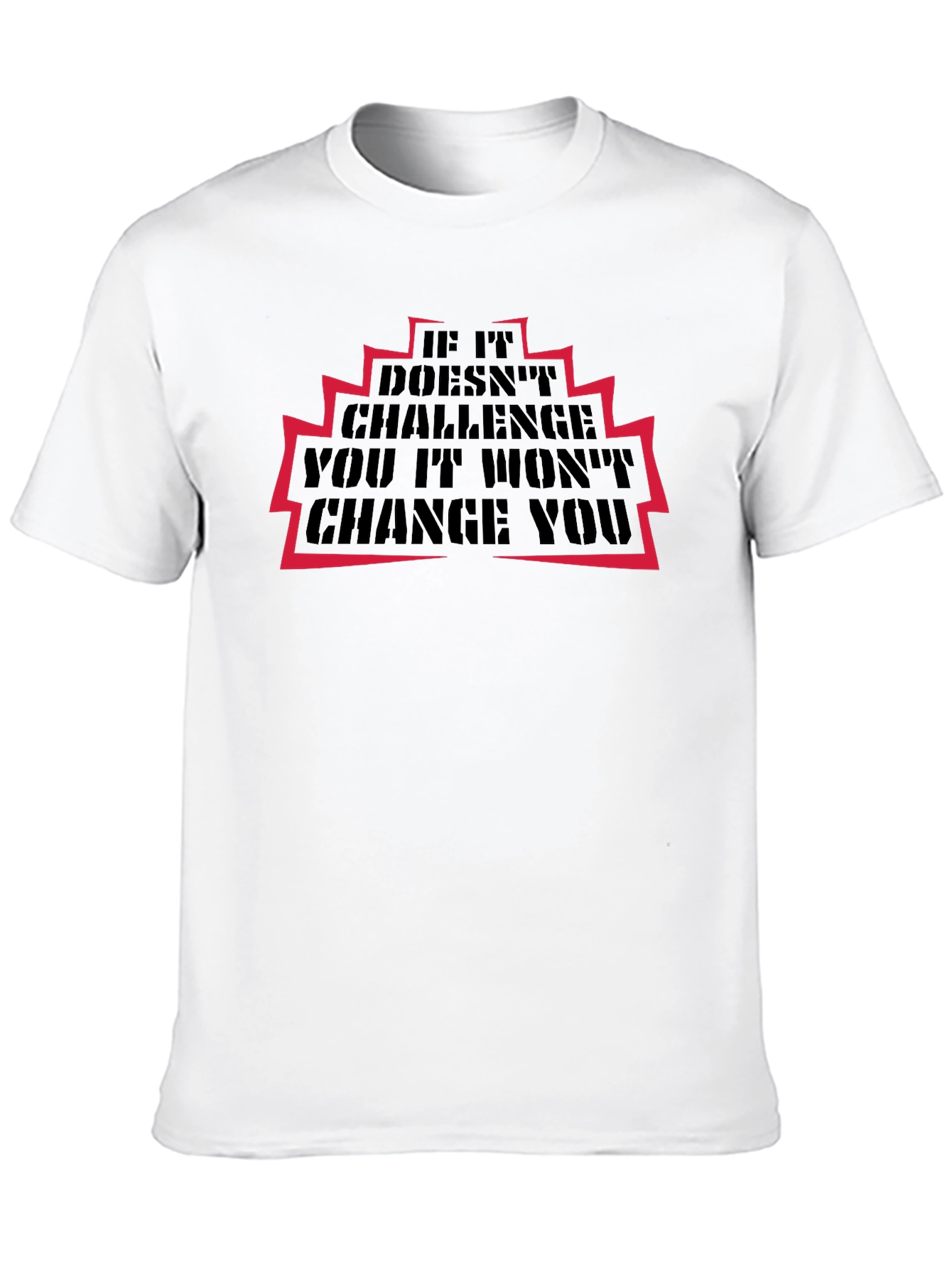 Black Motivational Graphic T-Shirt - Challenge & Change view 10