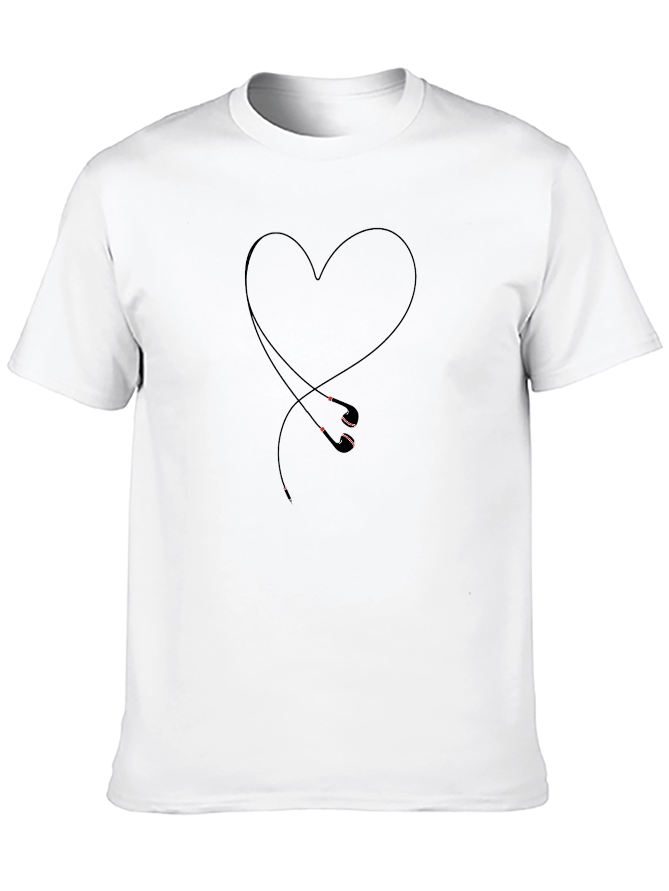 Black Heart Headphones Graphic Tee - Love Your Music! view 10