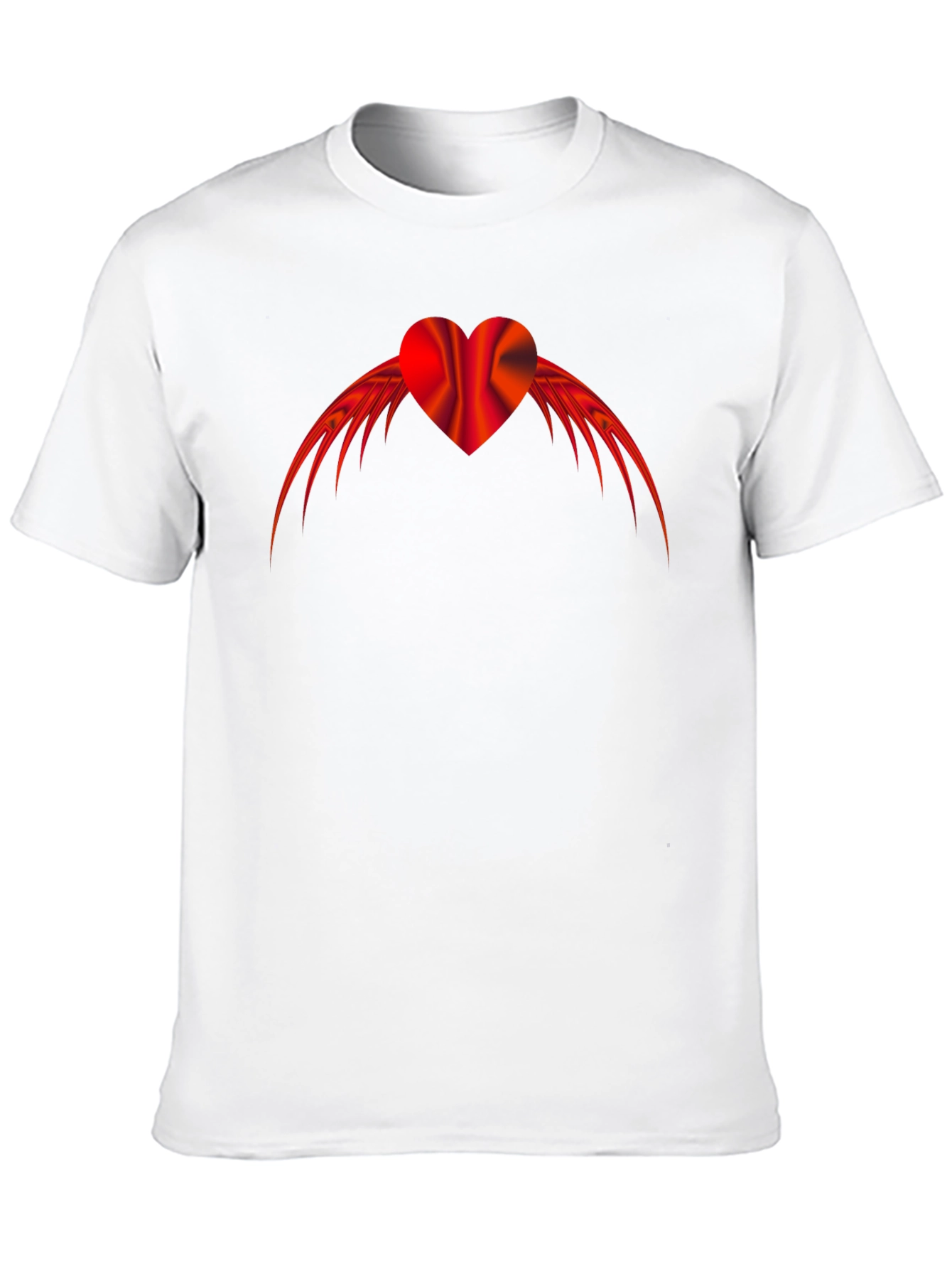 Black Winged Heart Graphic Tee - Black Cotton Blend view 10