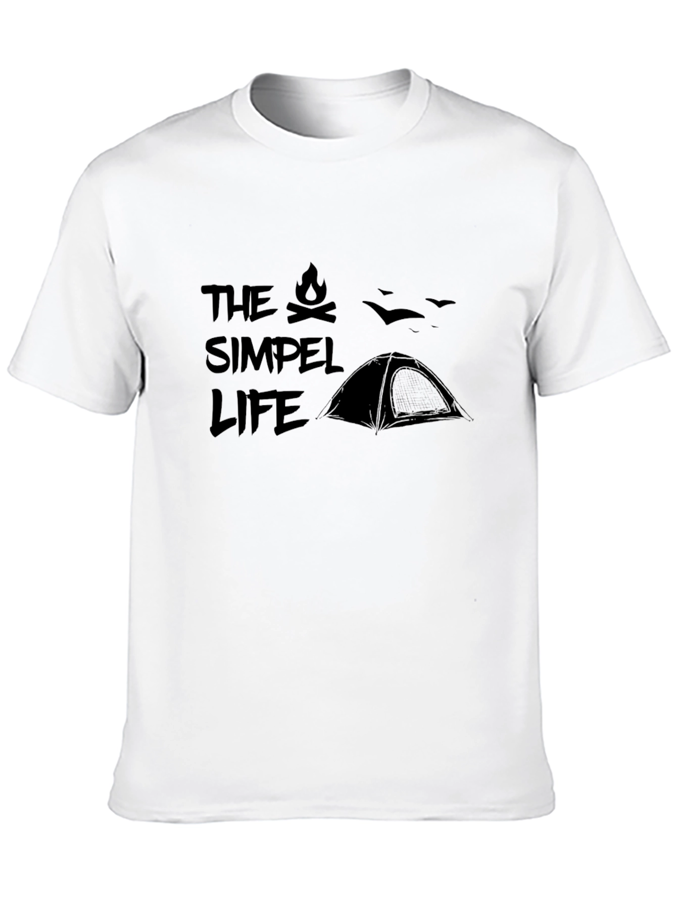 Black The Simple Life Camping T-Shirt view 10