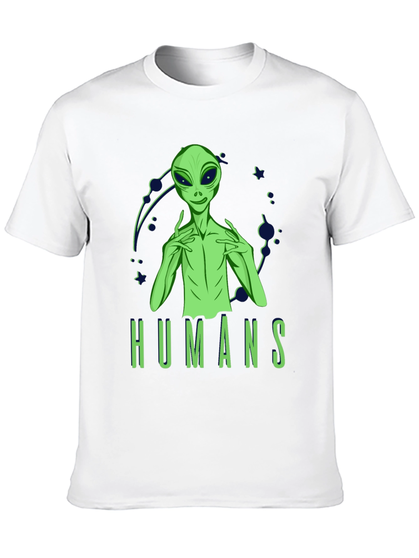 Black Alien 'Humans' Graphic Tee - Men's Black T-Shirt view 10