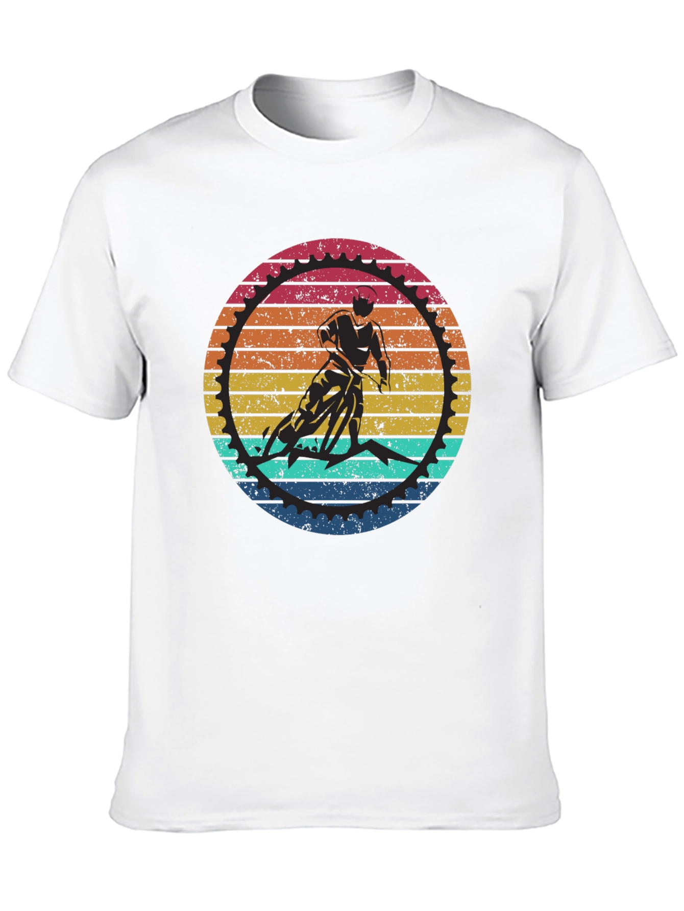 Black Retro Cycling Graphic T-Shirt - Black view 10
