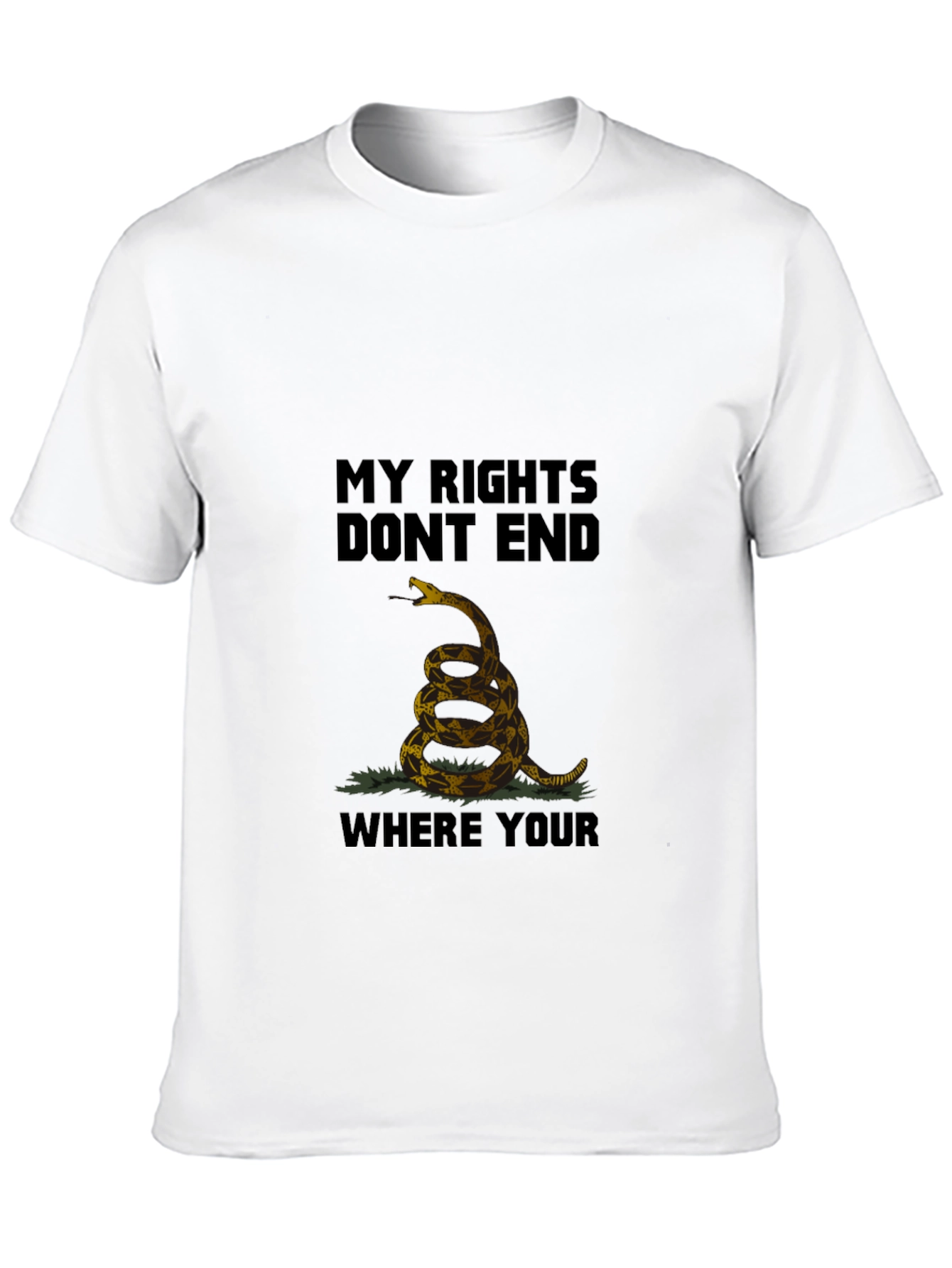 Black My Rights Don't End Snake Tee view 10