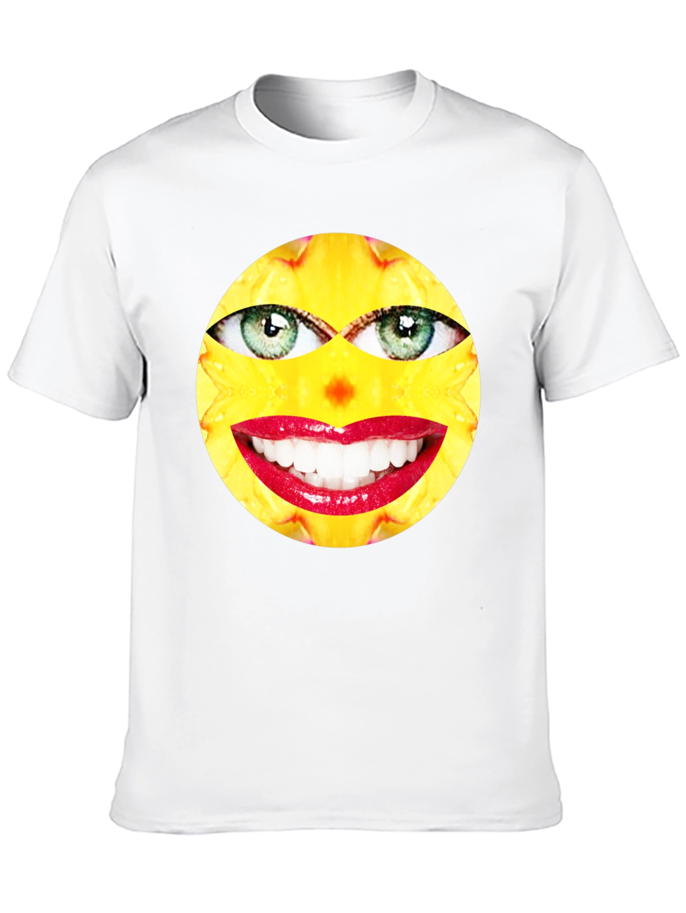 Black Funny Face Graphic Print Black T-Shirt view 10