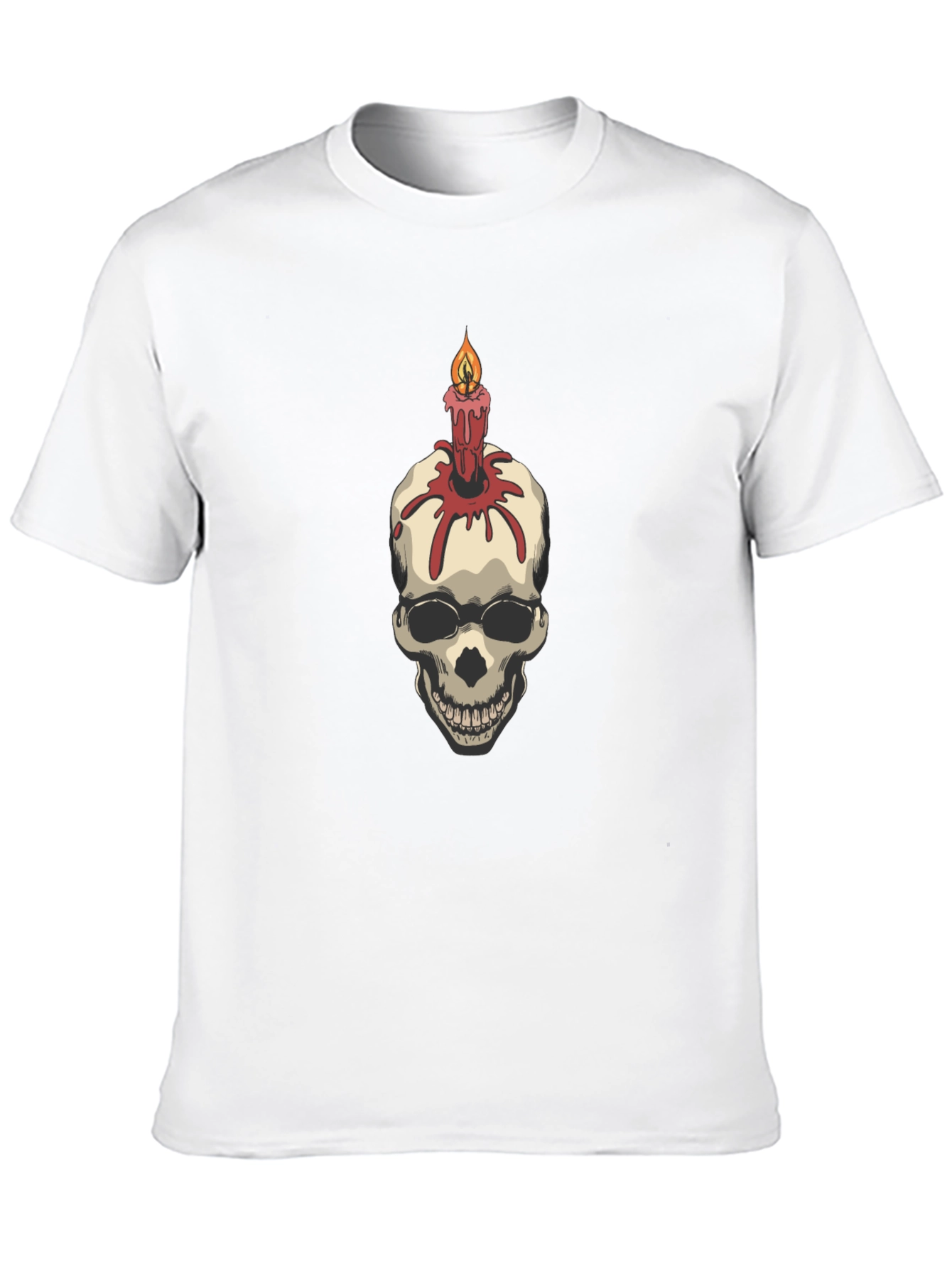 Black Skull Candle Graphic Tee view 10