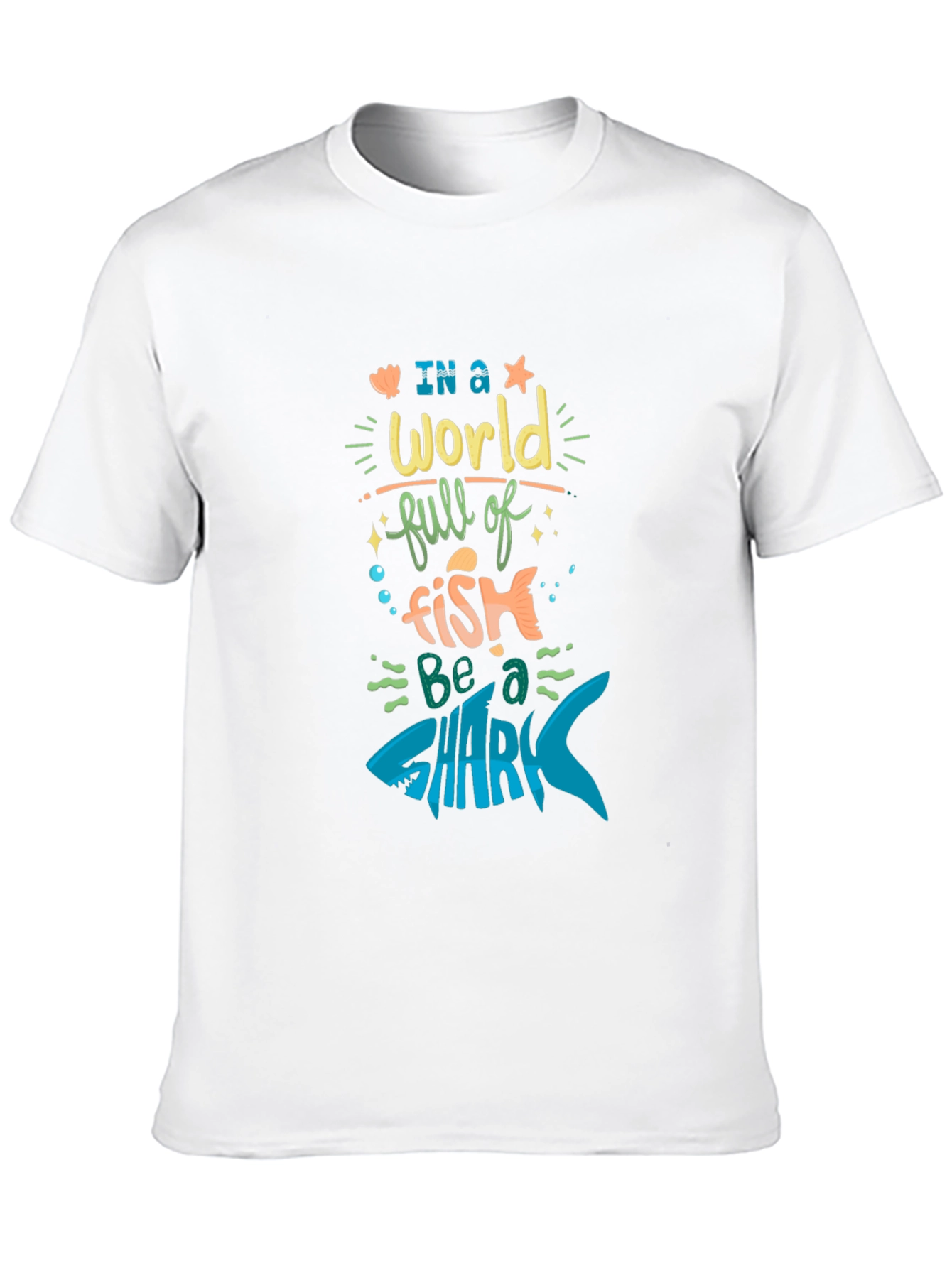 Black Be a Shark T-Shirt - Motivational Graphic Tee view 10