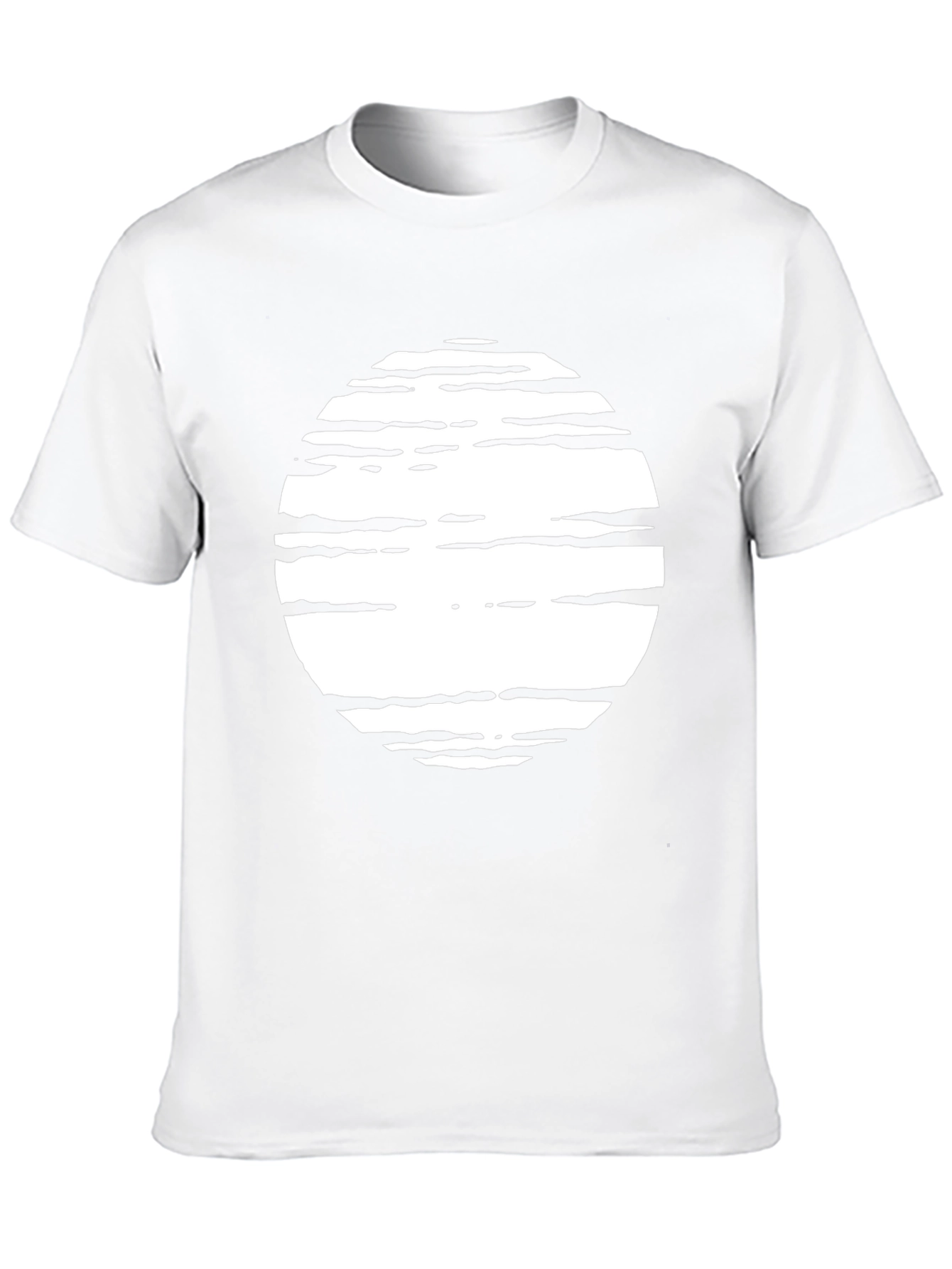 Stripped Circle Graphic Black T-Shirt - 10