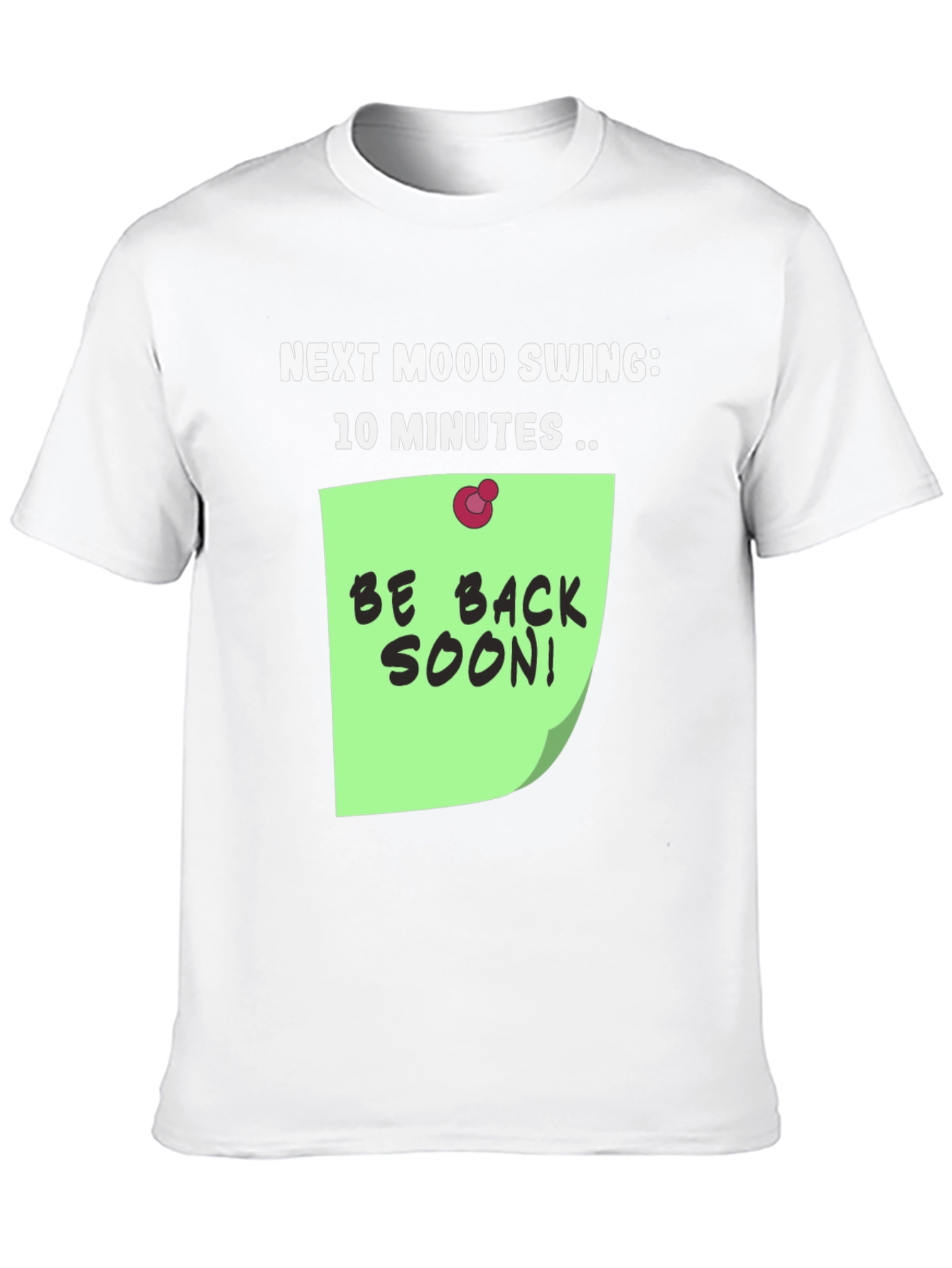 Black Humorous "Next Mood Swing" T-Shirt view 10