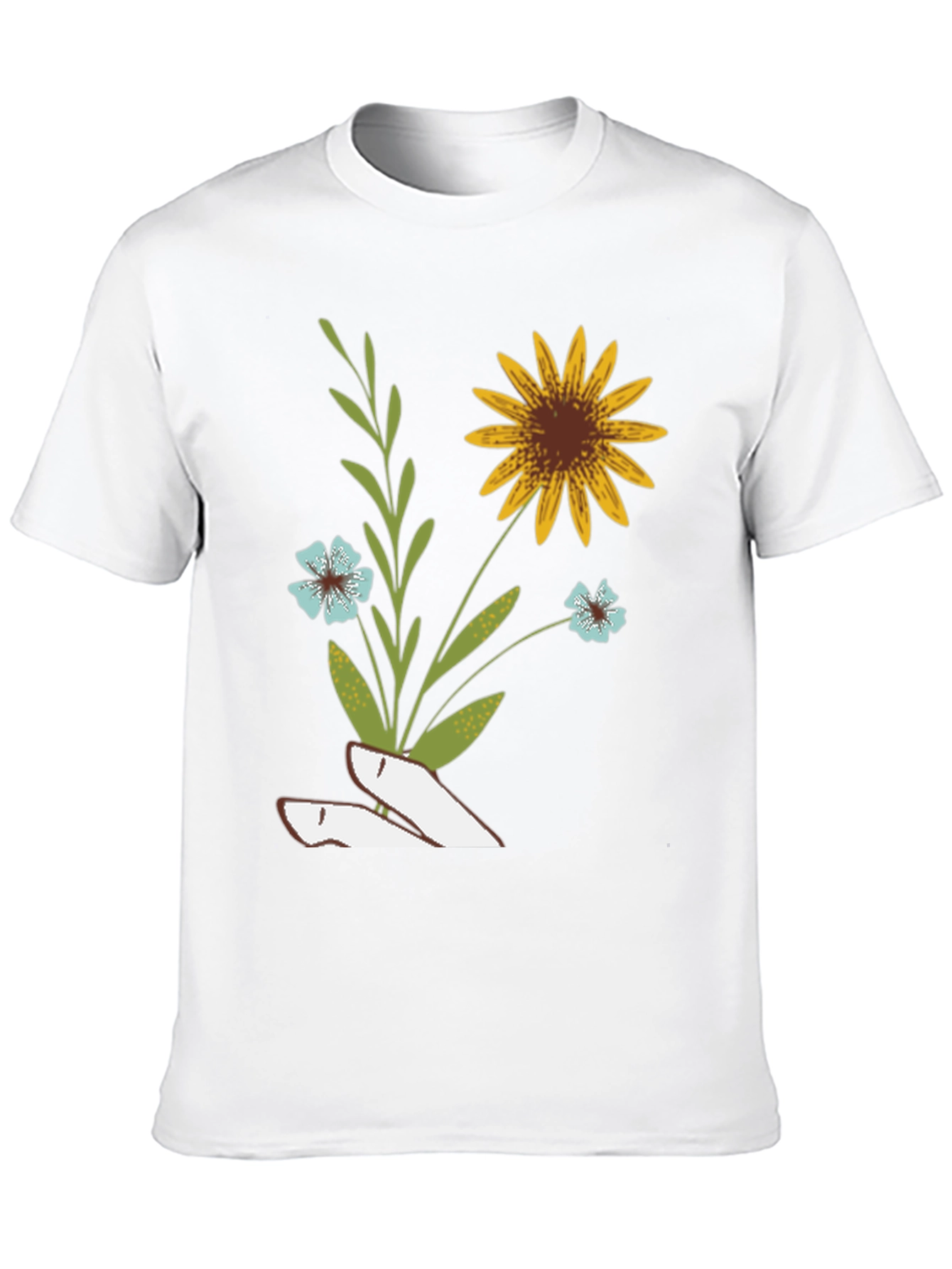 Black Floral Graphic Print T-Shirt - Black view 10