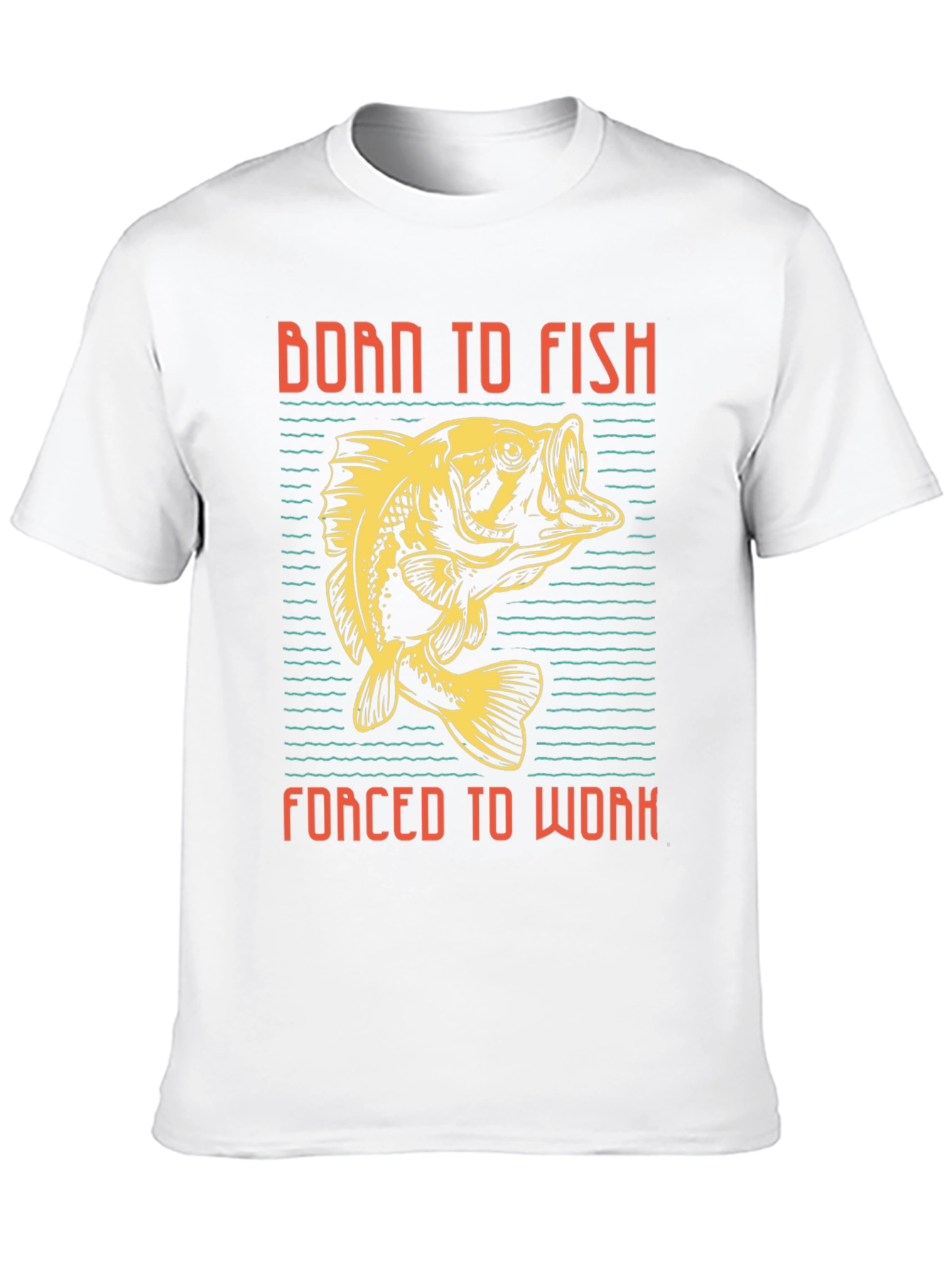 Black Born to Fish T-Shirt view 10