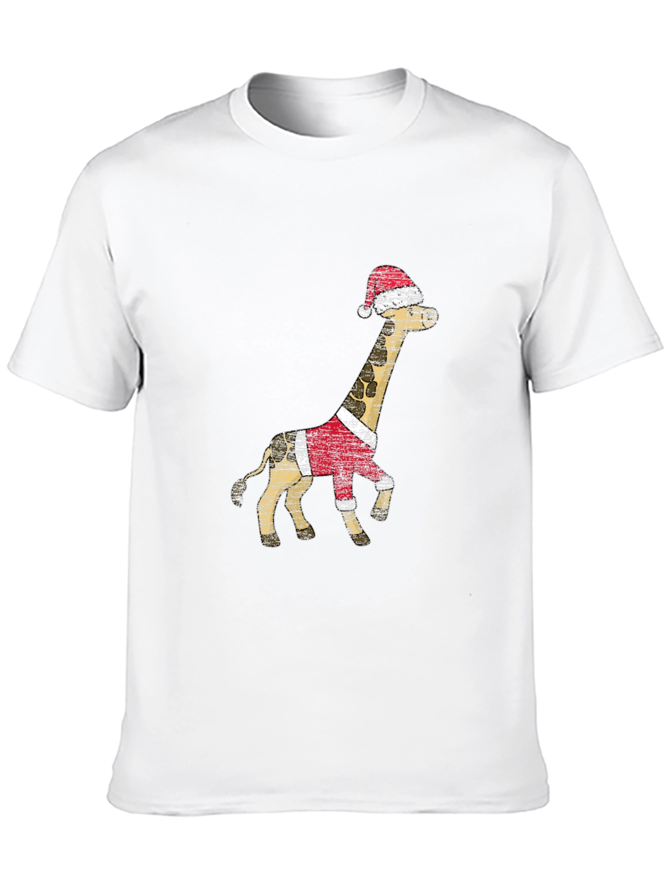 Black Festive Giraffe T-Shirt - Holiday Style view 10