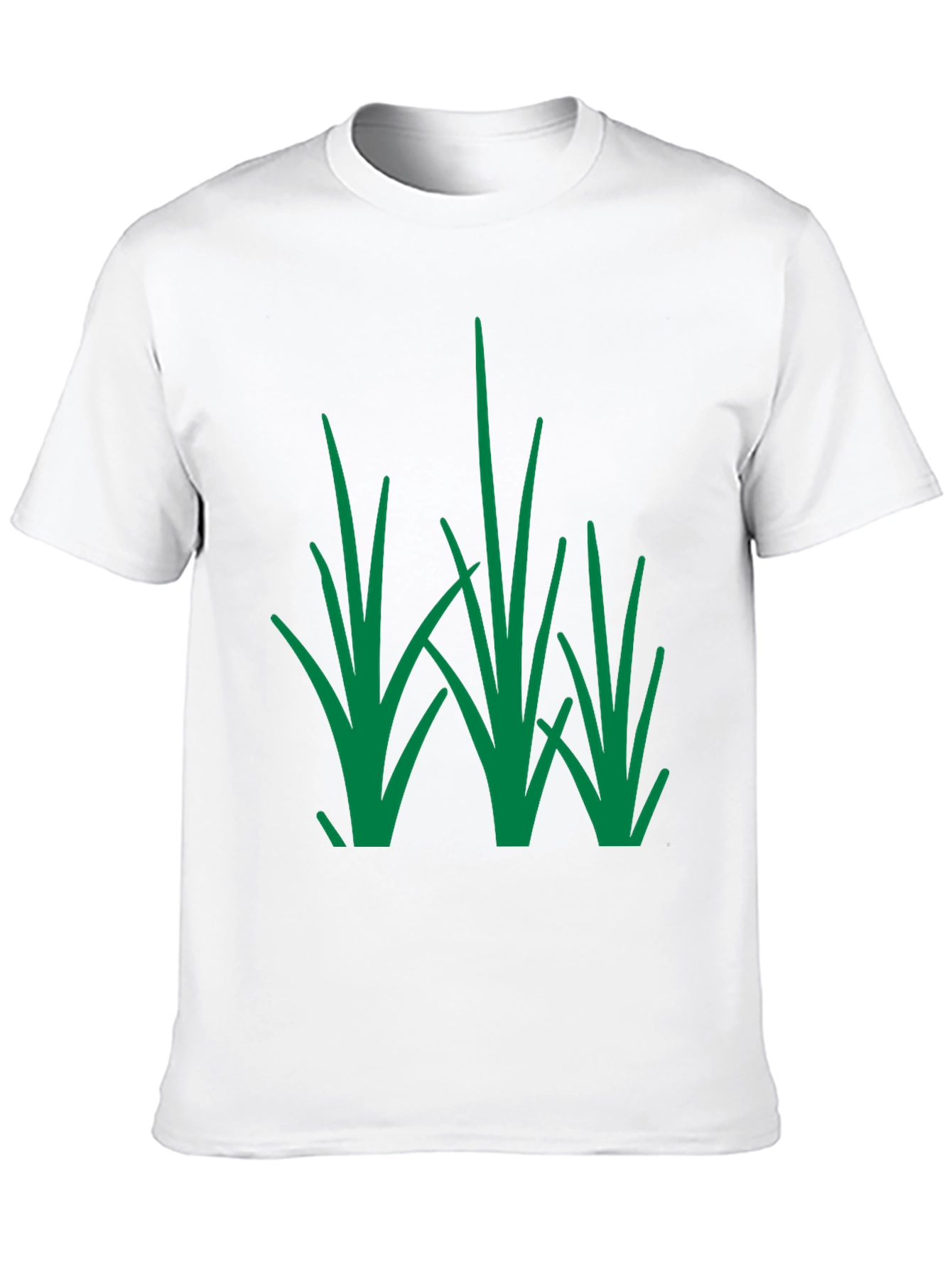 Black Green Grass Design Black T-Shirt view 10