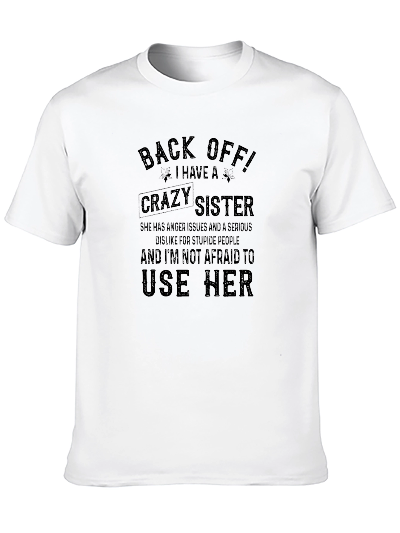 Black Crazy Sister Graphic Tee - Back Off! view 10