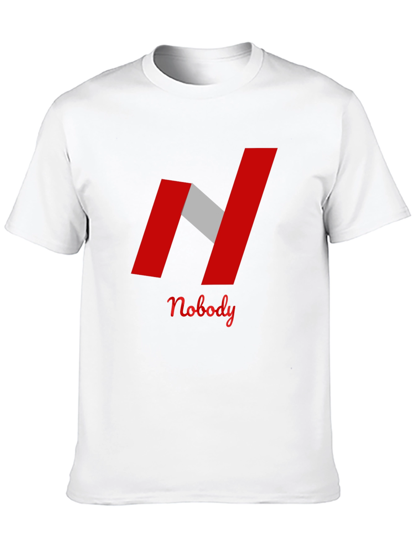Nobody Graphic Tee - Modern N Design Black T-Shirt - 10