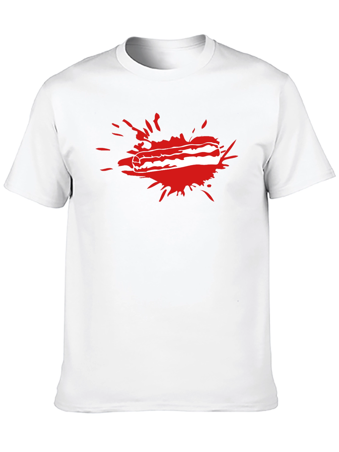 Bacon Splash T-Shirt - Funny Food Tee - 10