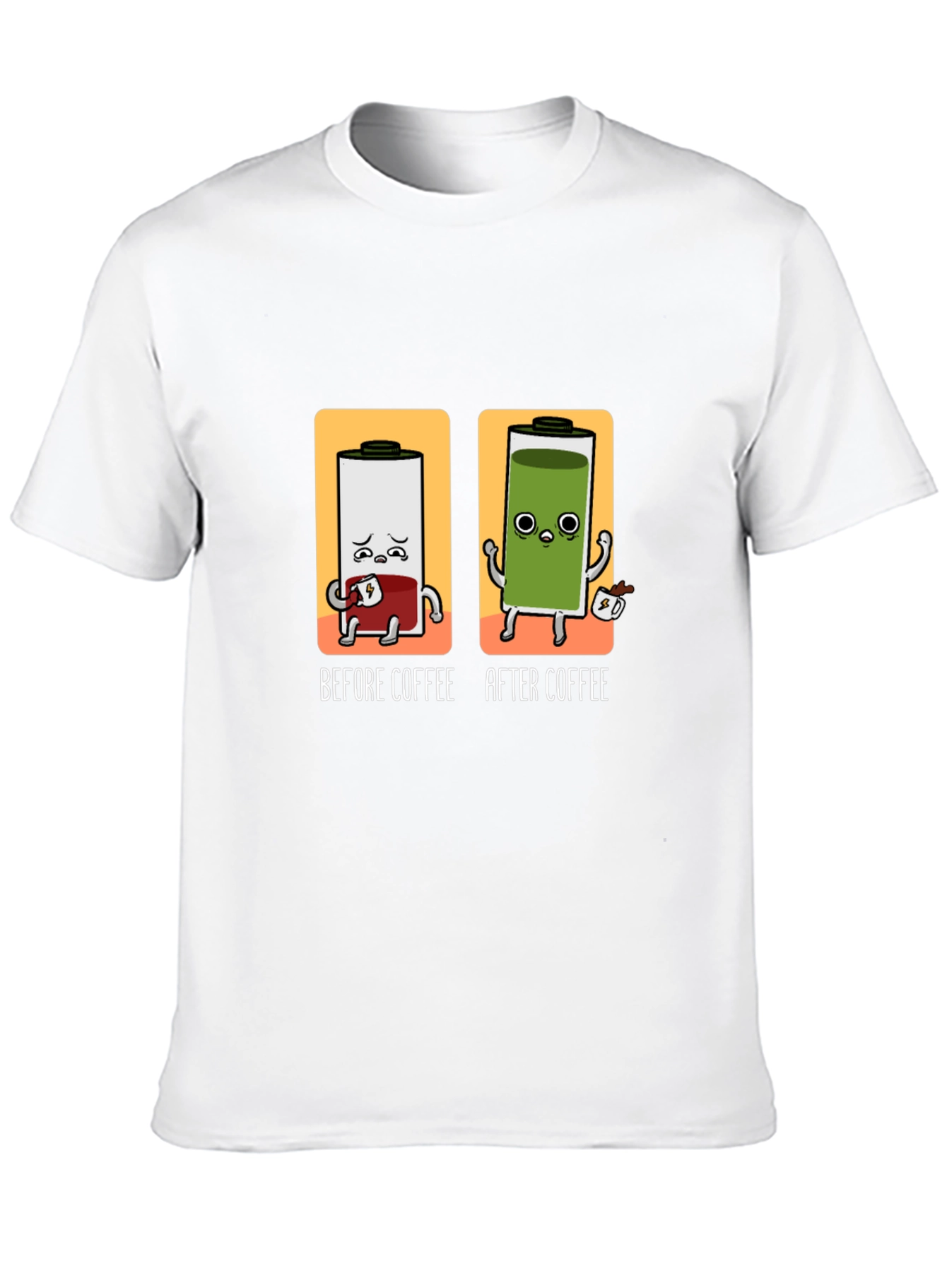 Coffee Lover T-Shirt - Before and After Funny Battery - 10