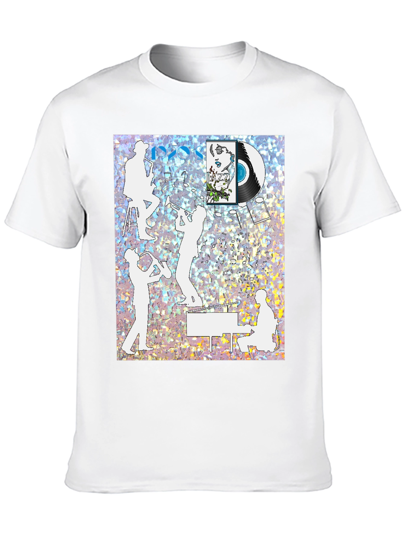 Black Jazz Music T-Shirt - Vintage Style view 10