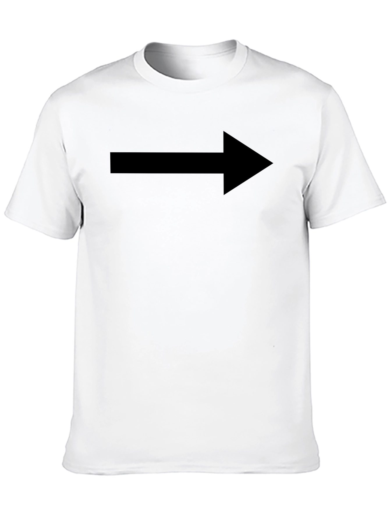 Black Right Arrow Graphic Black T-Shirt view 10