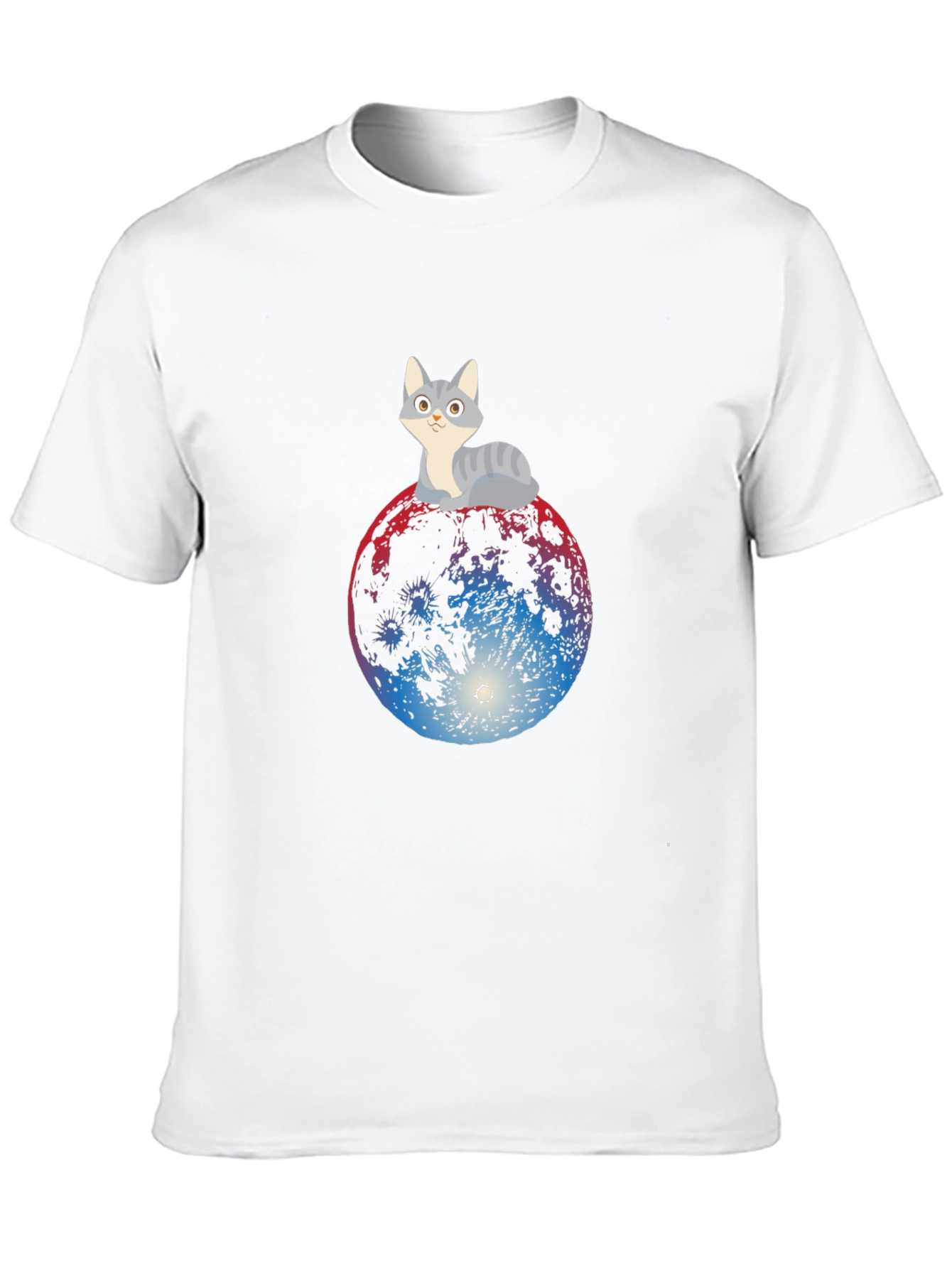 Black Cat on Moon Graphic Tee - Black T-Shirt view 10