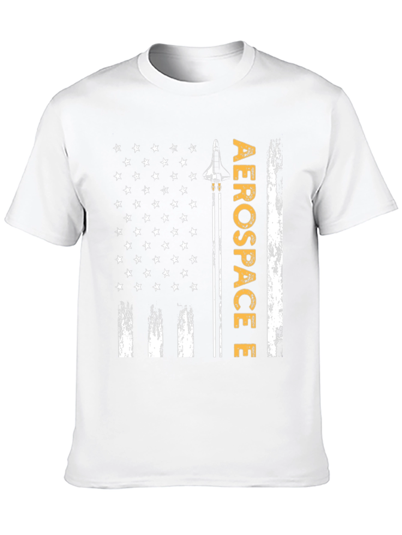 Black Aerospace Flag Graphic T-Shirt - Patriotic Design view 10