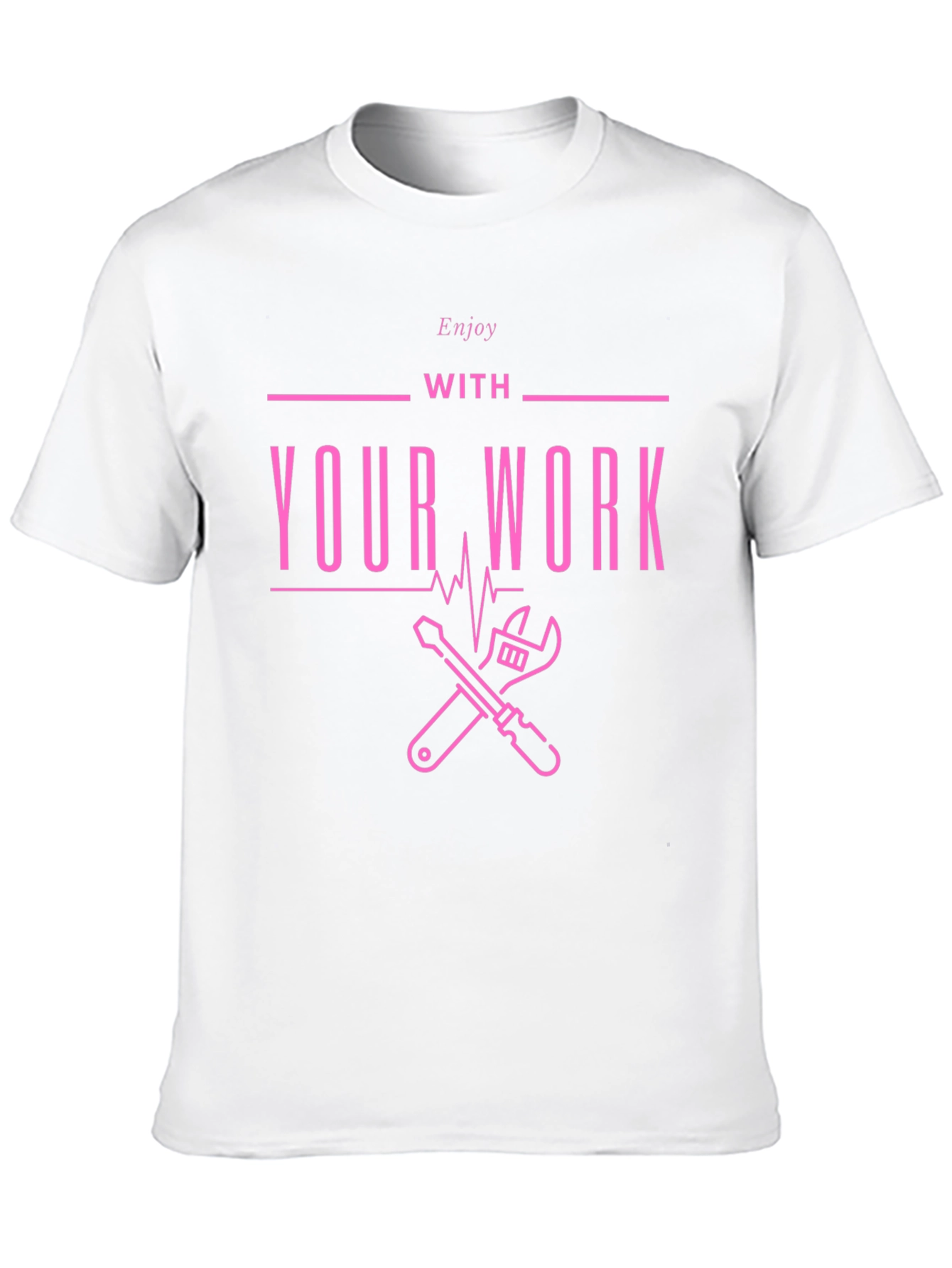 Black Enjoy Your Work Graphic Tee - Black view 10