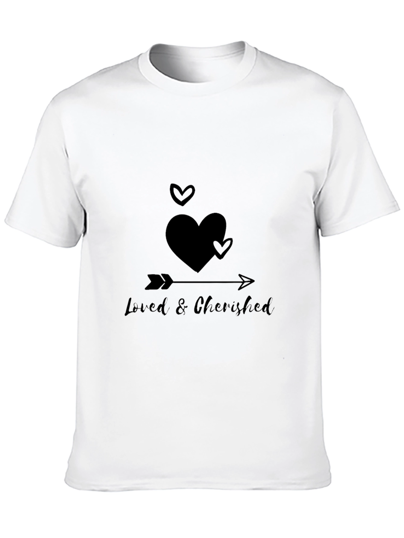 Black Loved & Cherished Black Graphic Tee view 10