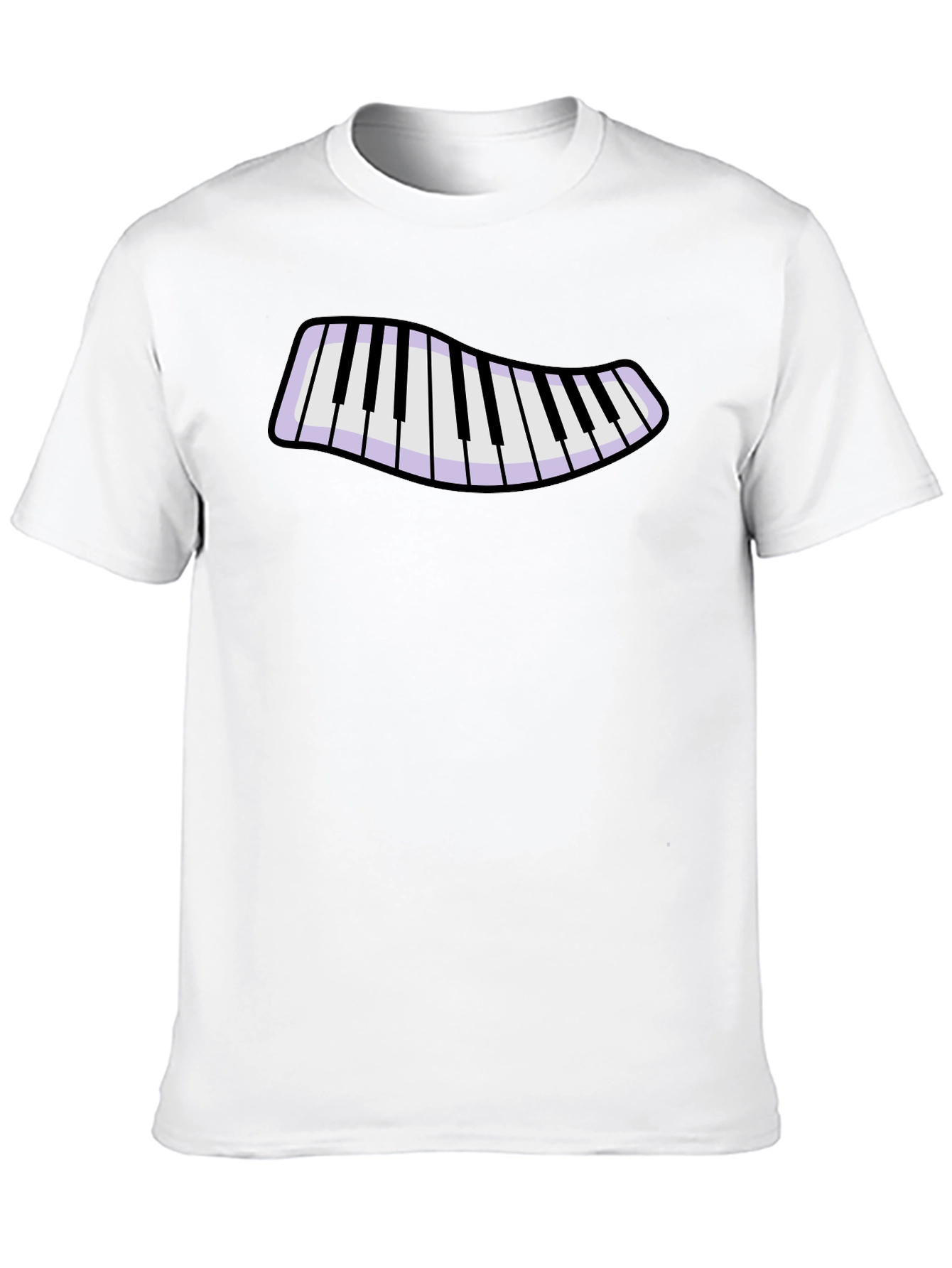 Black Piano Keys Graphic T-Shirt - Black Cotton Blend view 10
