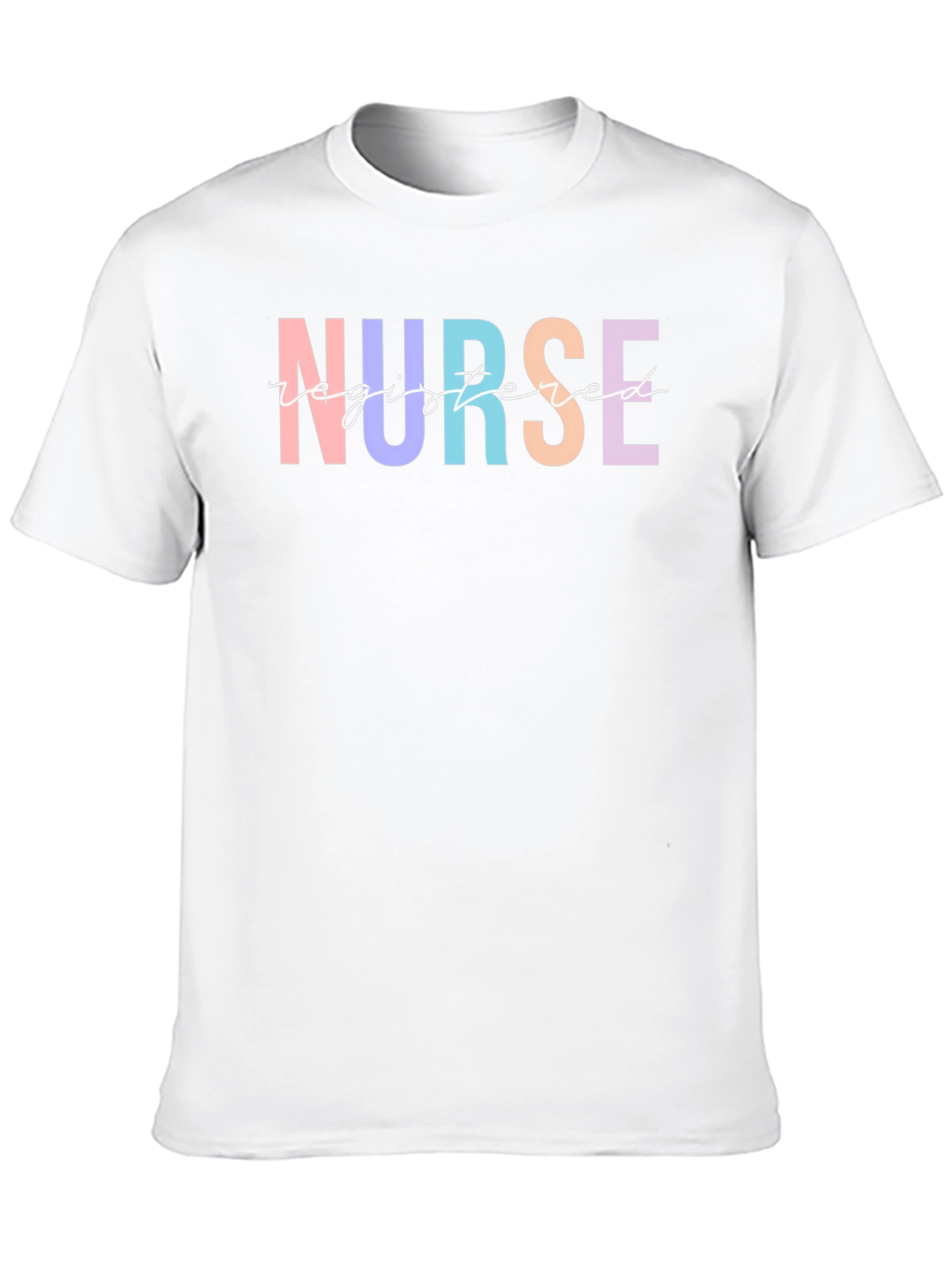 Black Registered Nurse Colorful Graphic T-Shirt view 10