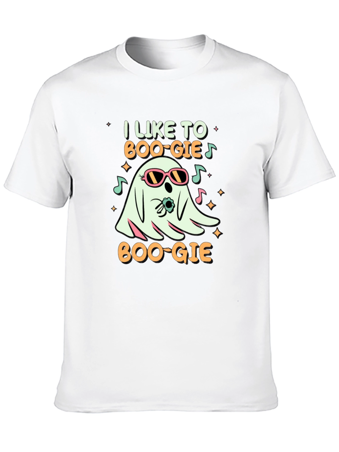 Black I Like To Boo-gie Ghost T-Shirt view 10