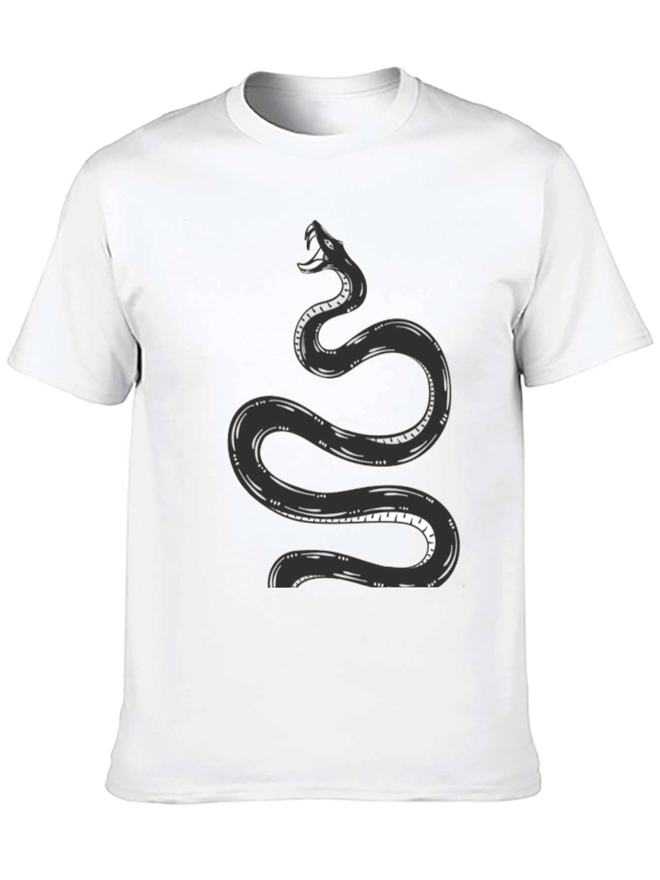Black Snake Graphic Tee - Black Cotton T-Shirt view 10
