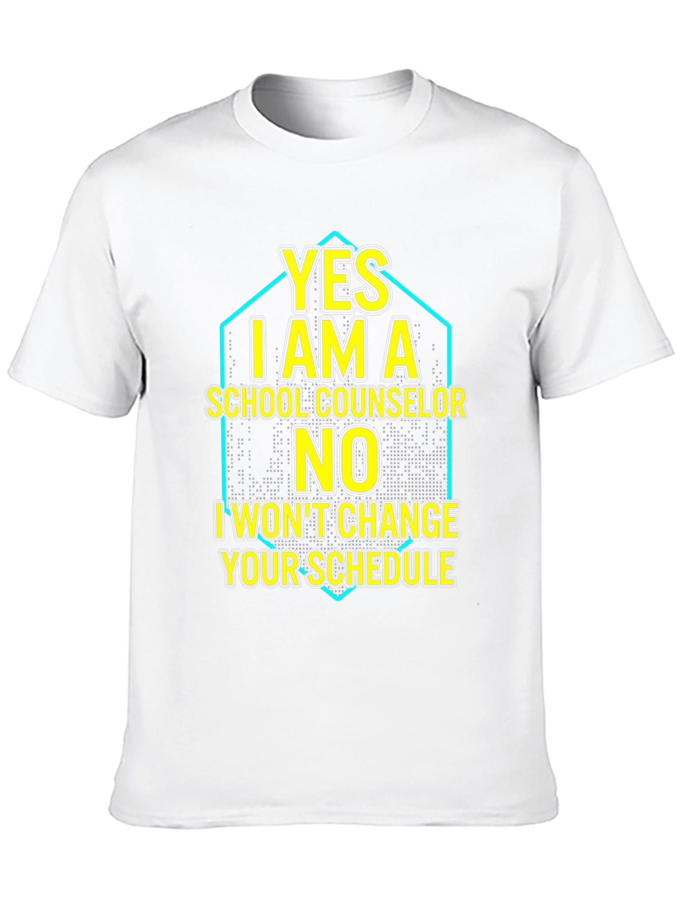 Black Funny School Counselor T-Shirt - Yes No Design view 10