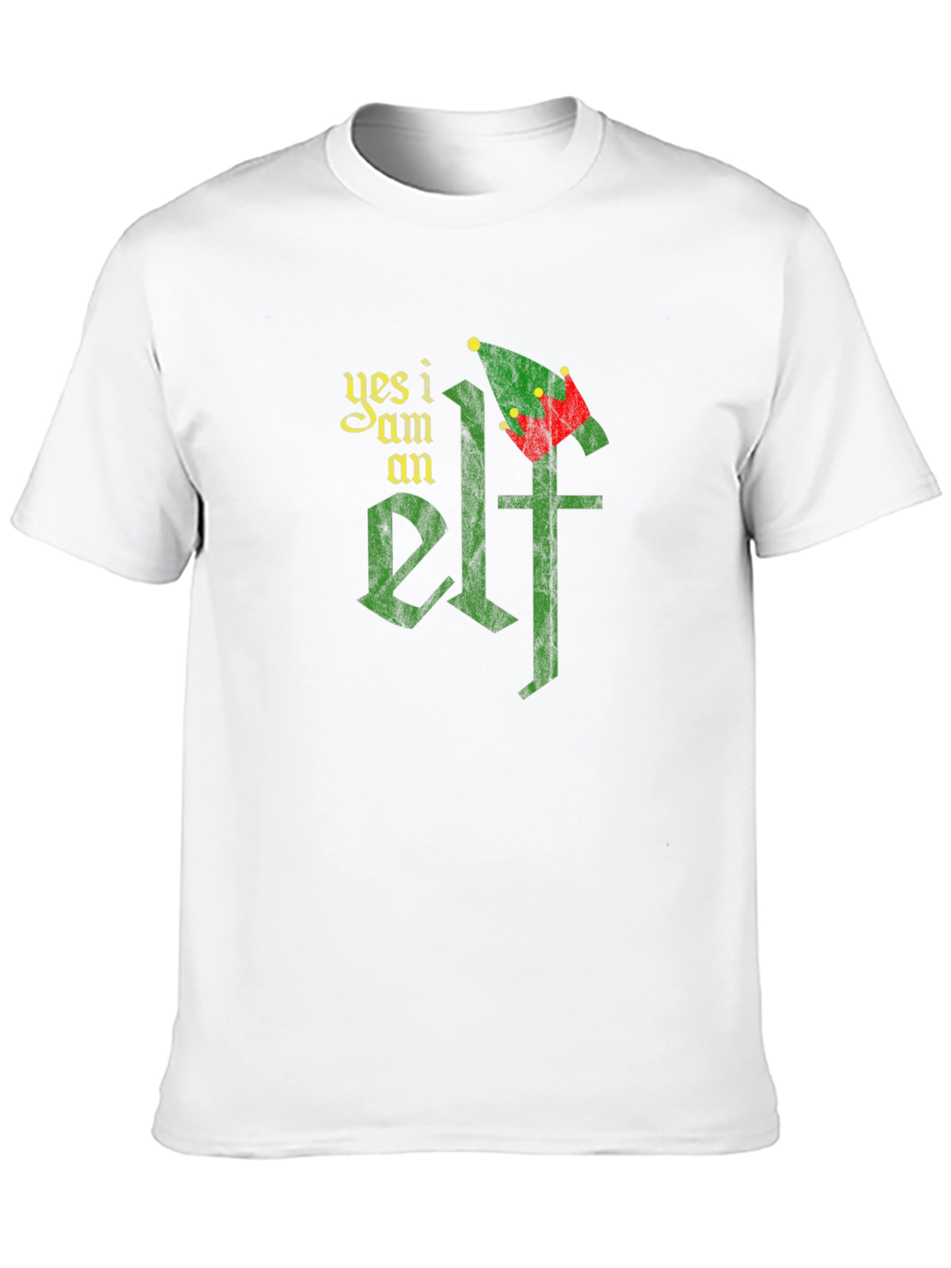 Black Yes I Am An Elf T-Shirt - Holiday Christmas Party Tee view 10