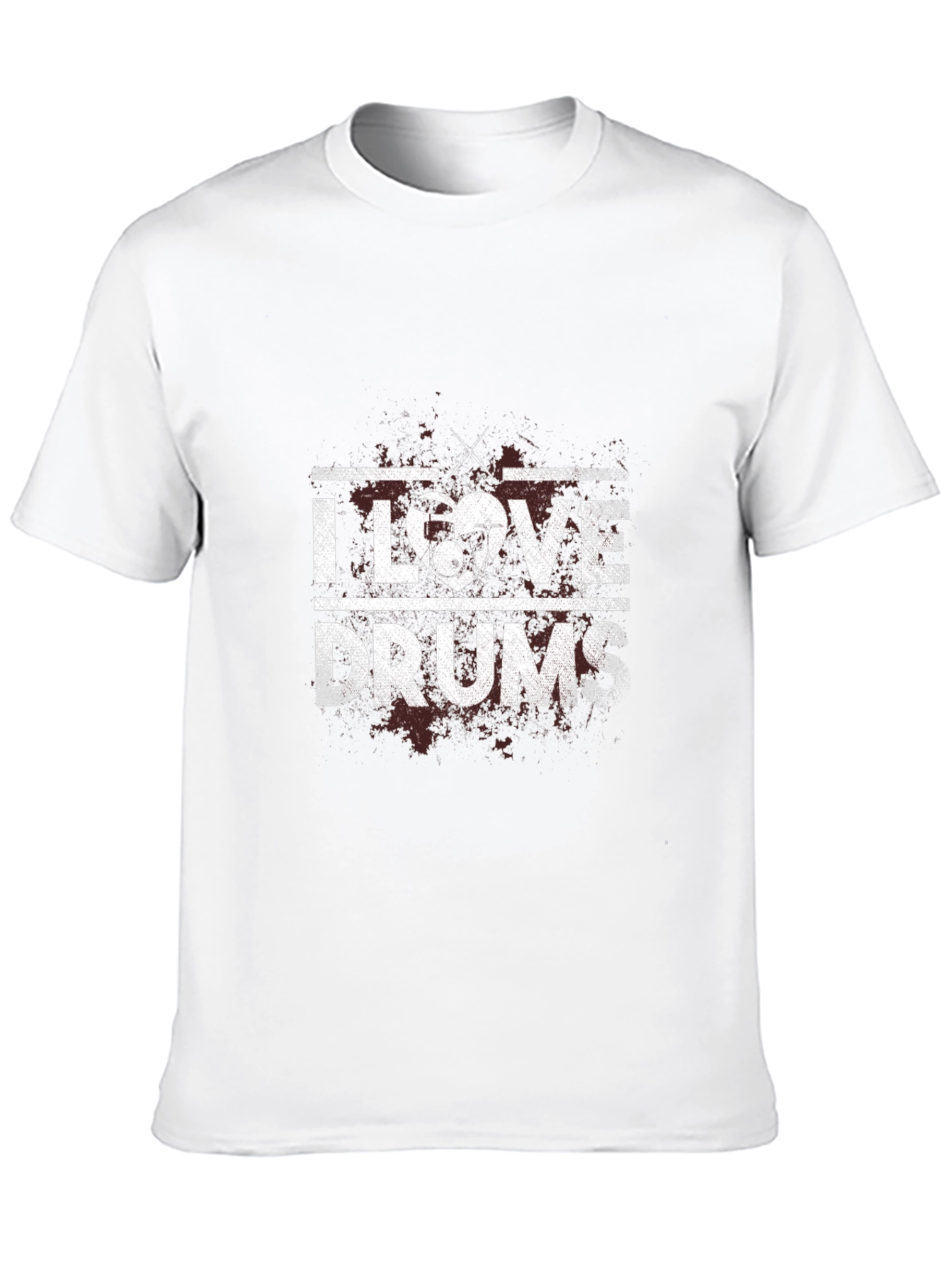 Black I Love Drums Graphic Tee - Musician's T-Shirt view 10