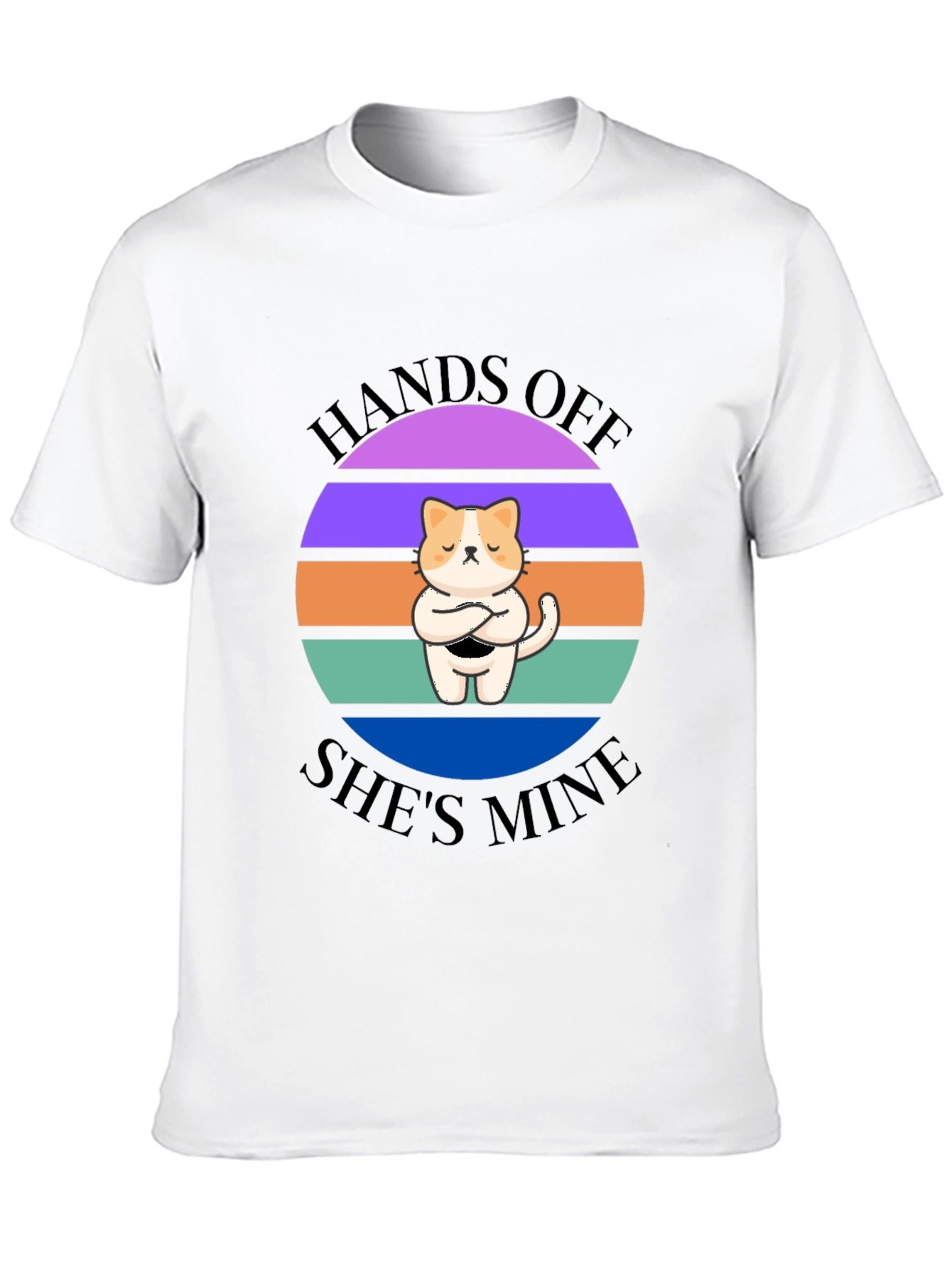 Black Hands Off She's Mine T-Shirt view 10