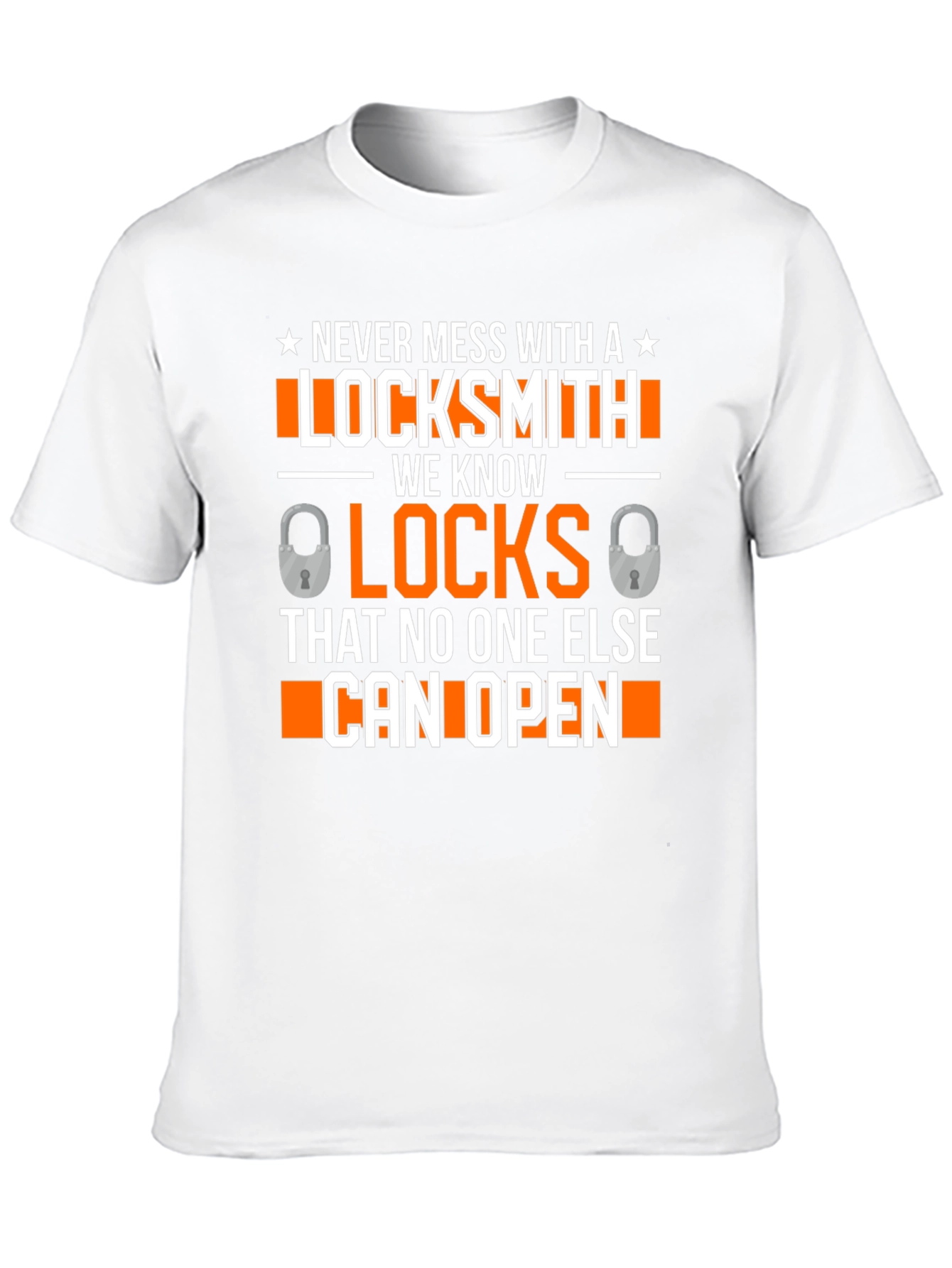 Black Locksmith Graphic T-Shirt - Never Mess With a Locksmith! view 10