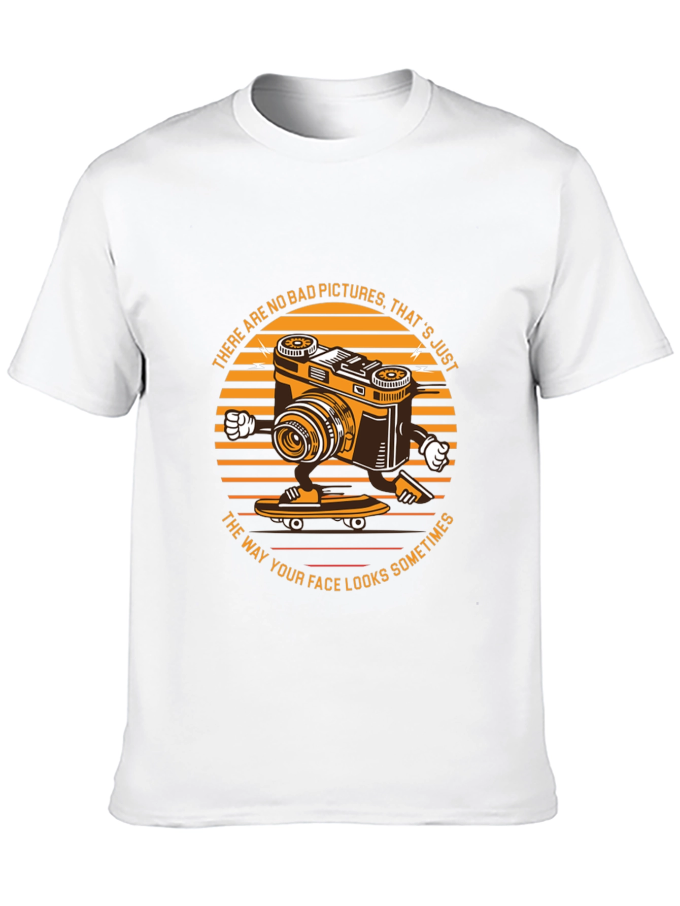 Black Funny Camera T-Shirt - No Bad Pictures view 10