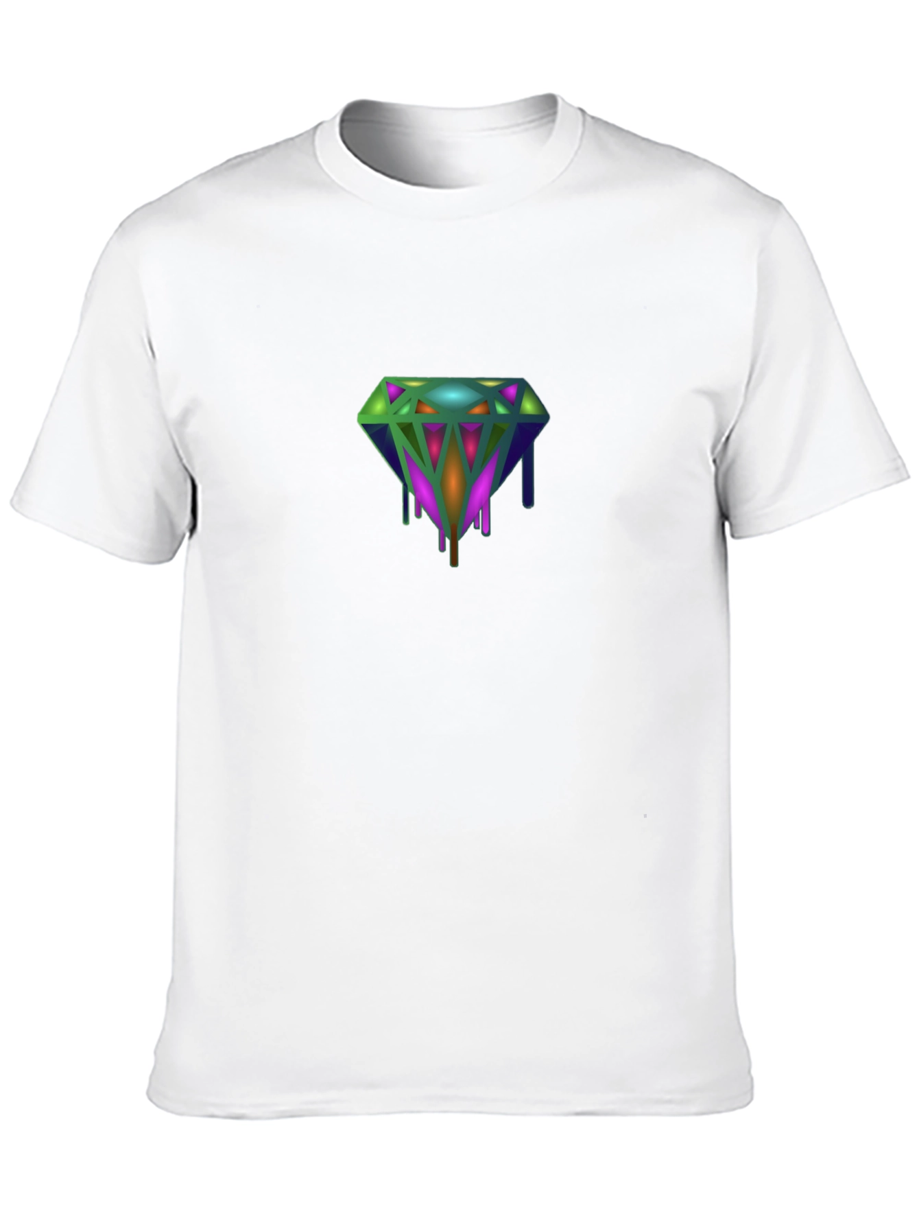 Black Dripping Diamond Graphic Tee - Modern Style view 10