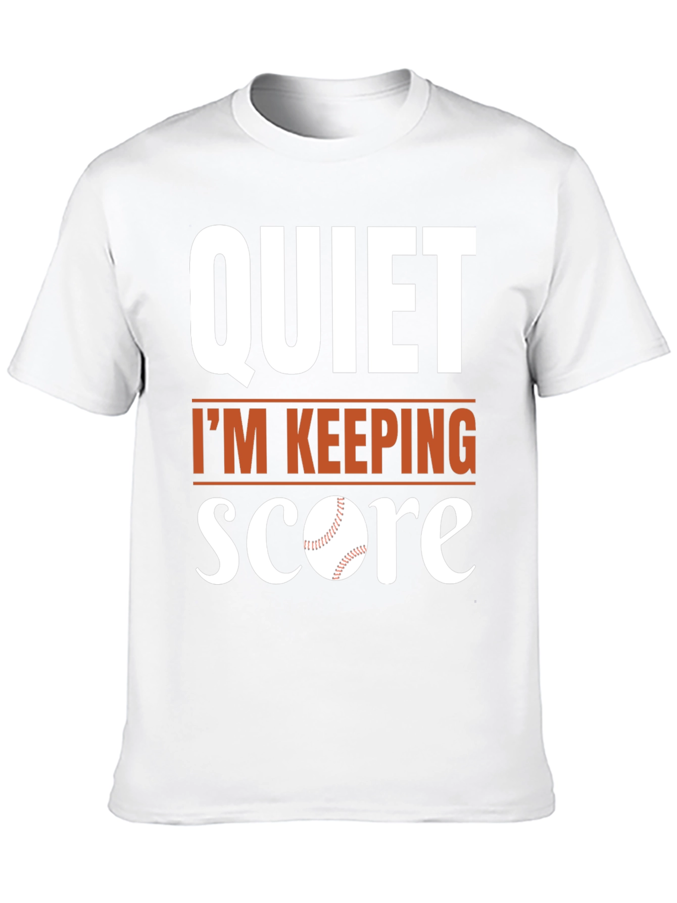 Black Quiet I'm Keeping Score Baseball T-Shirt view 10