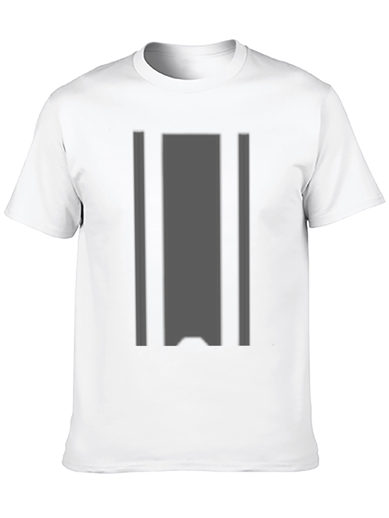 Black Gray Striped Graphic Tee - Modern Casual Style view 10