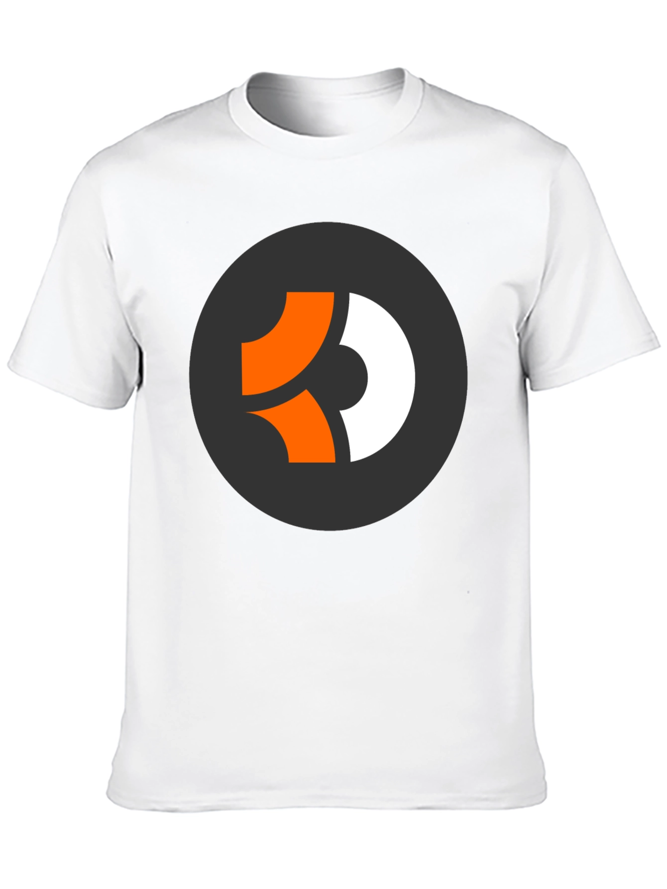 Modern Graphic Tee - Black with Abstract Circle Logo - 10