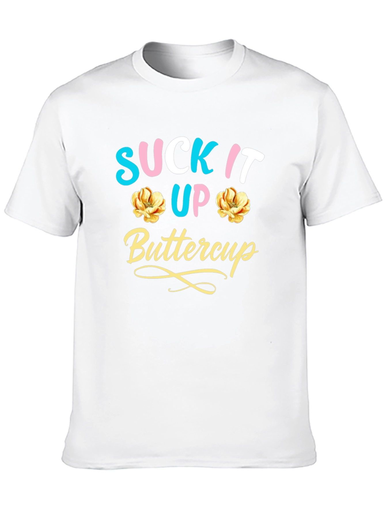 Suck It Up Buttercup Graphic Tee - Black Cotton - 10