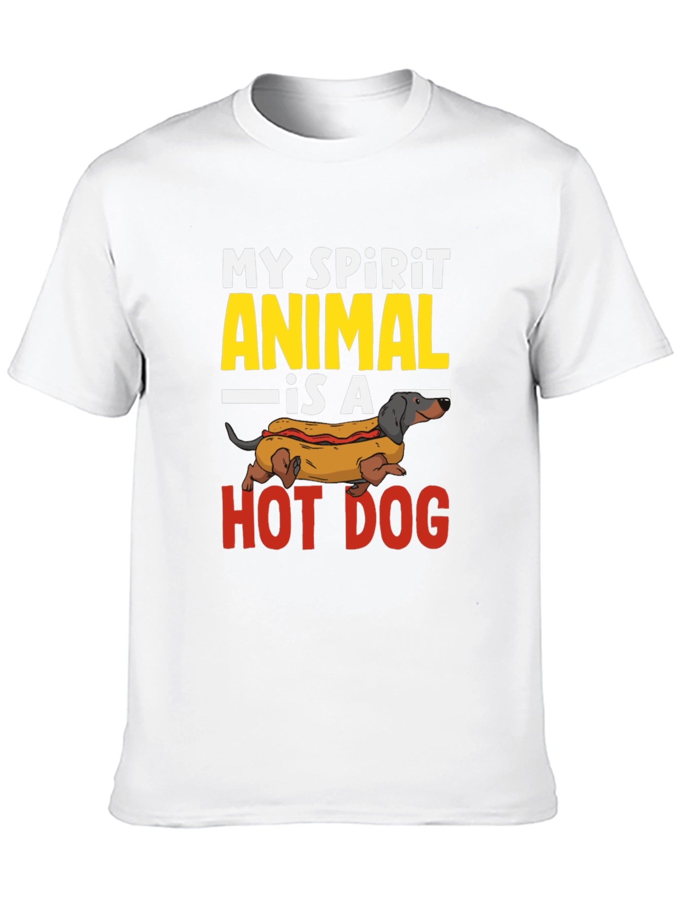 Black My Spirit Animal Hot Dog T-Shirt view 10