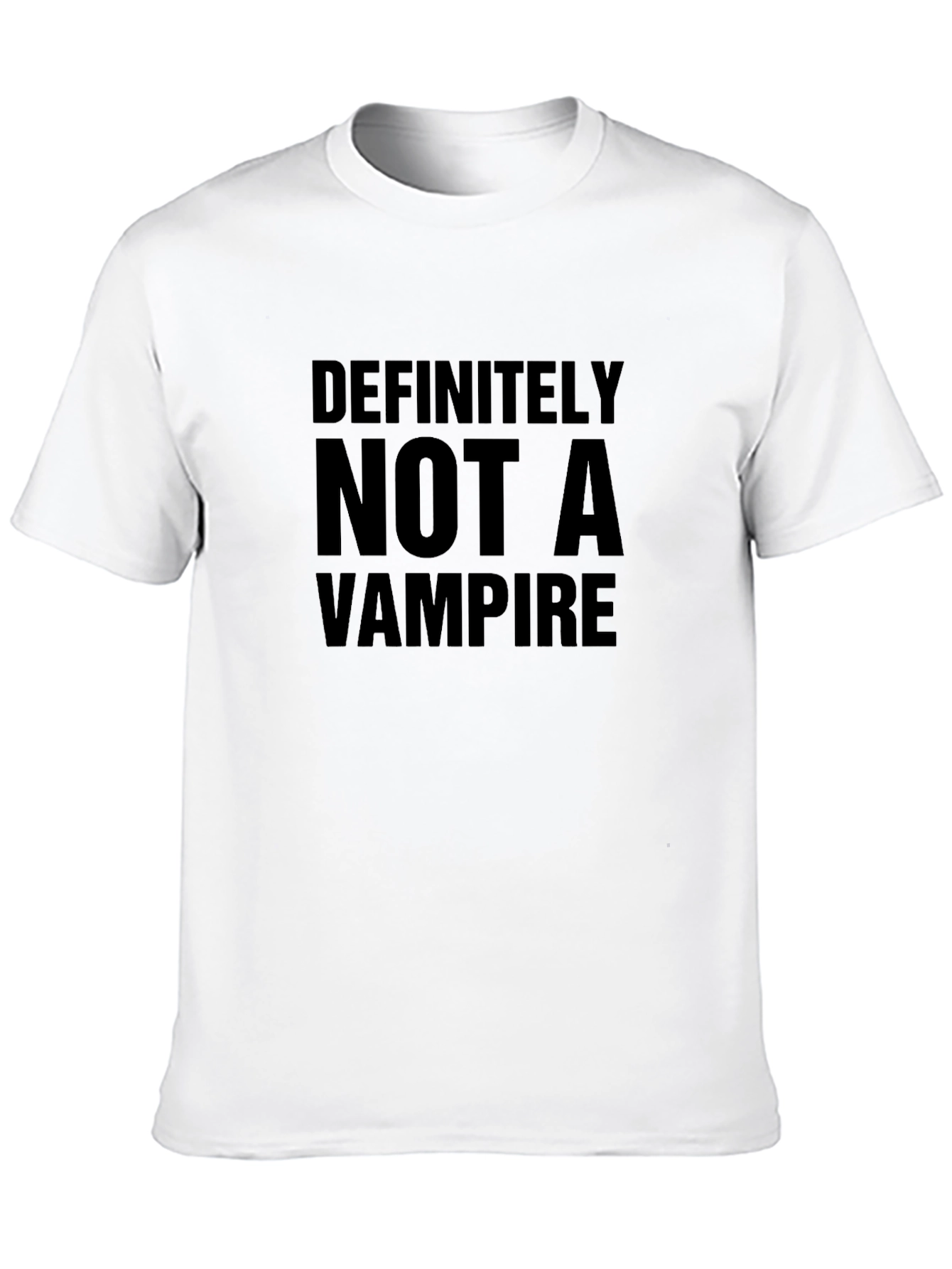 Black Definitely Not A Vampire T-Shirt - Funny Novelty Tee view 10