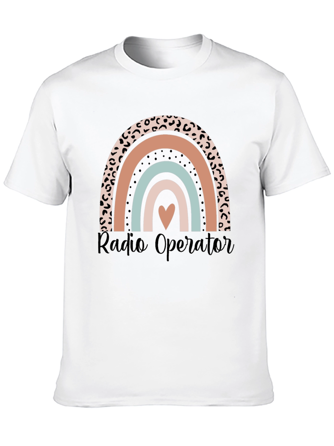 Black Radio Operator Rainbow Graphic Tee - Black view 10