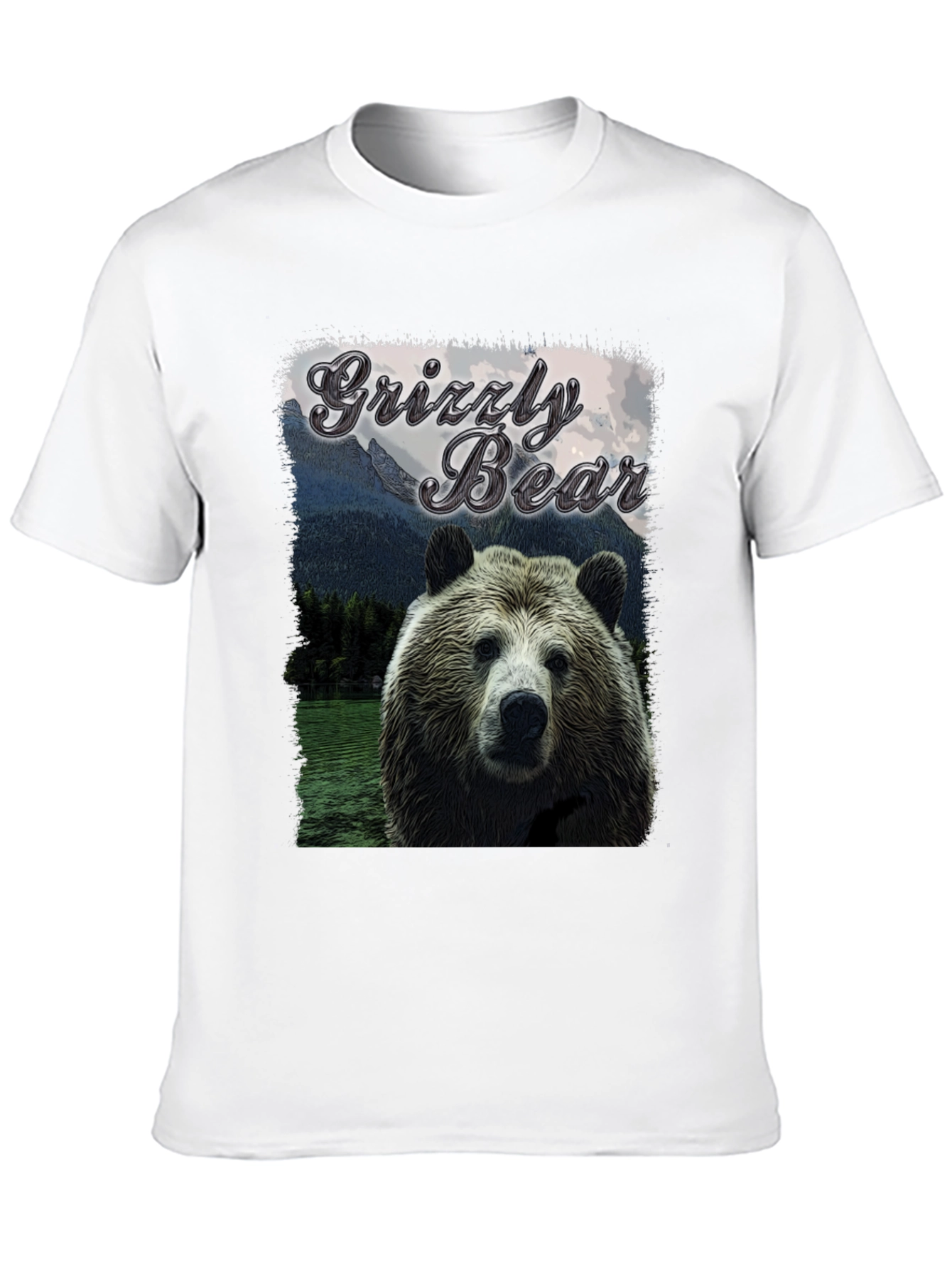Black Grizzly Bear Graphic Tee - Wildlife T-Shirt view 10