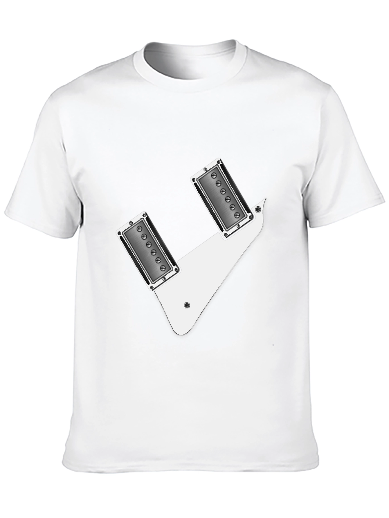 Black Guitar Pickup T-Shirt - Rock & Roll Graphic Tee view 10