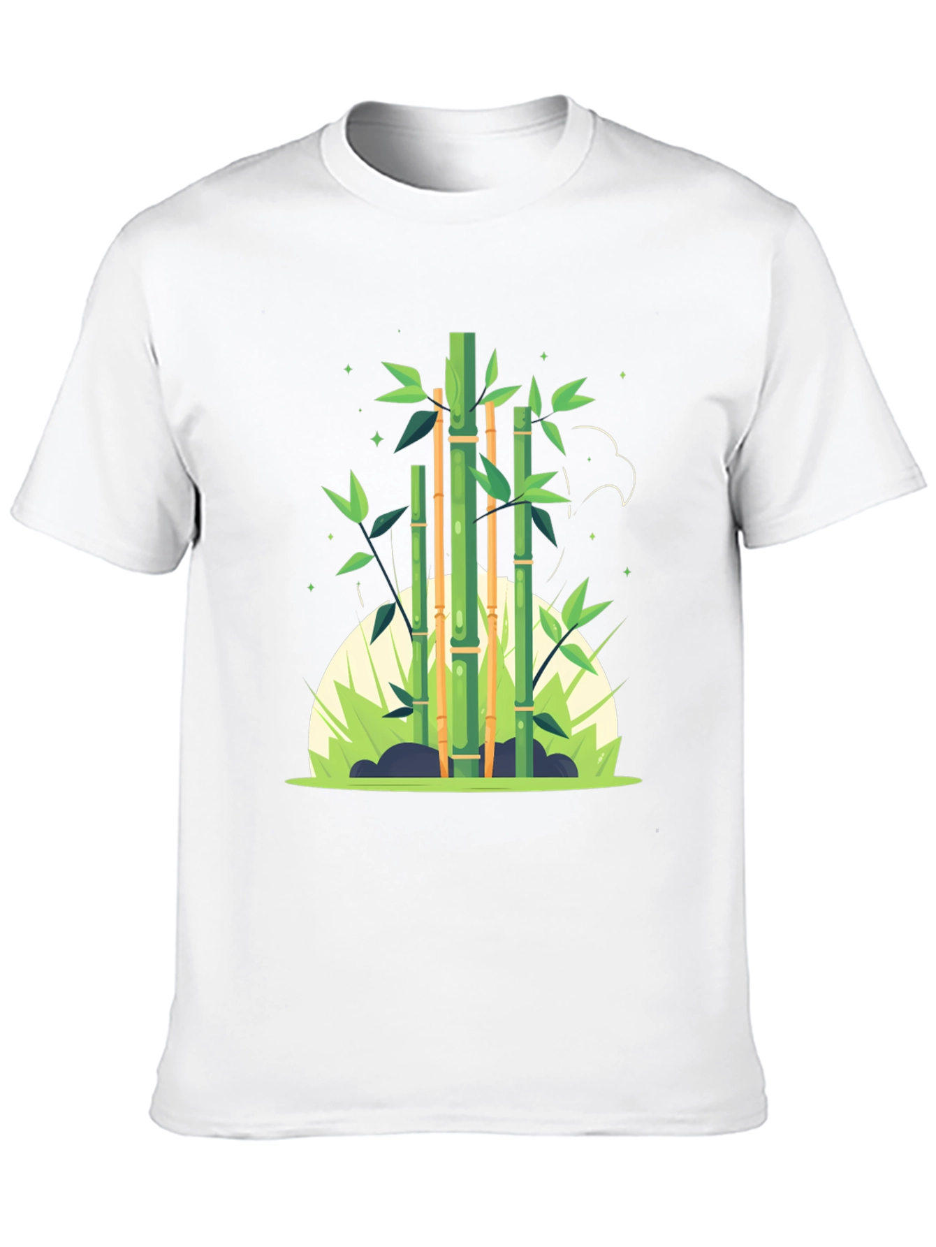Black Bamboo Graphic Black Tee - Nature Inspired Design view 10