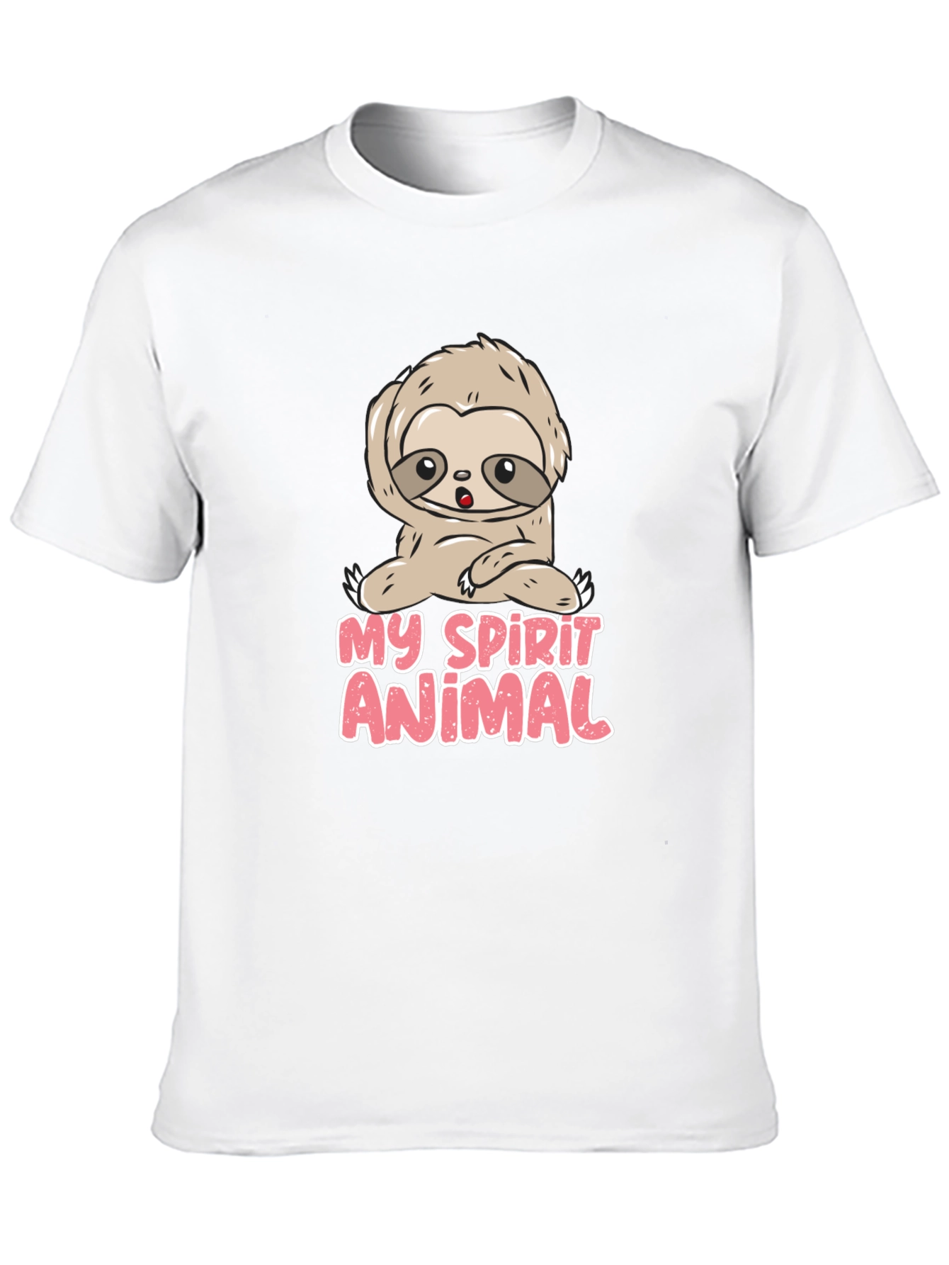 Black My Spirit Animal Sloth Graphic T-Shirt view 10