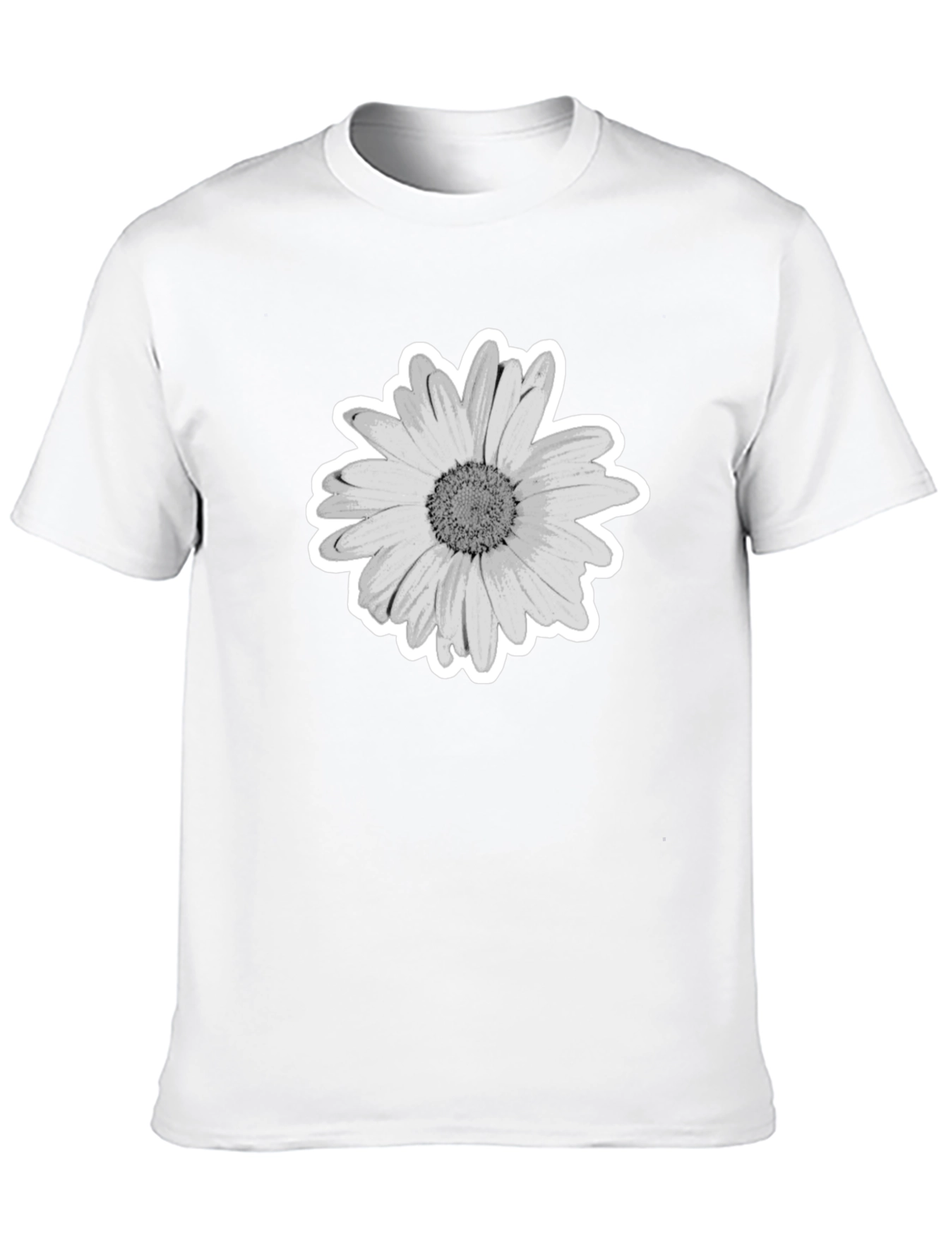 Black Daisy Graphic Print Black T-Shirt view 10
